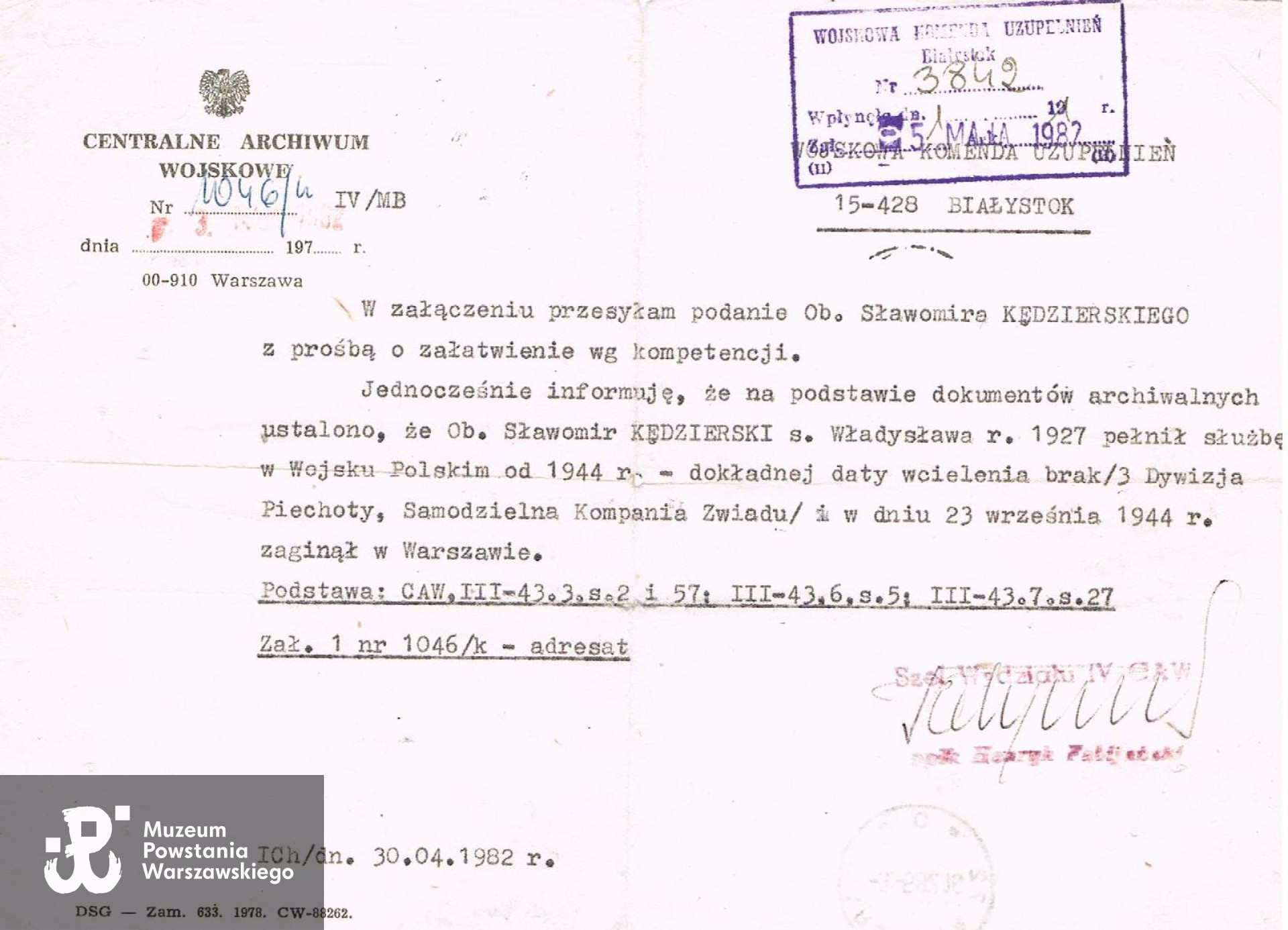 Z archiwum p. Marka Kędzierskiego