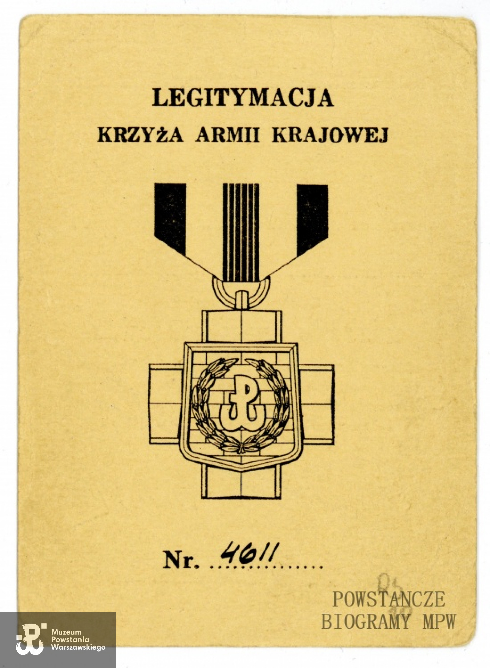 Ze zbiorów Muzeum Powstania Warszawskiego, sygn. P/8480, dar Anieli Skirzyńskiej - Paluszkiewicz.