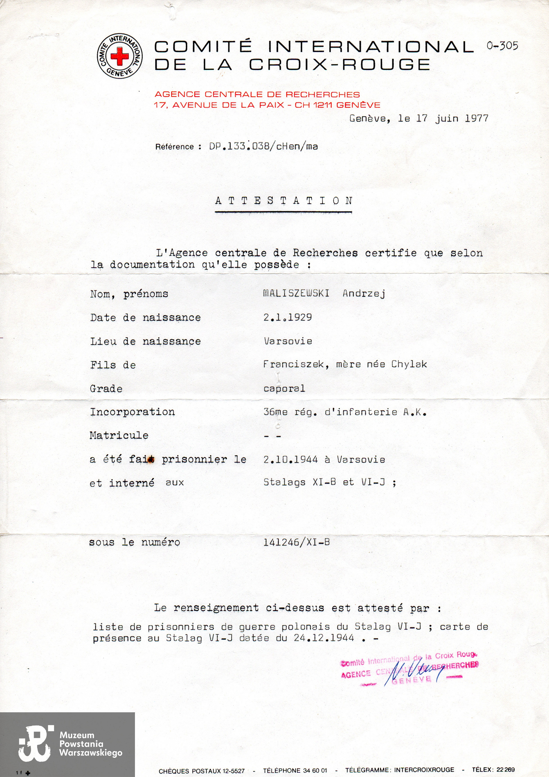 Z archiwum rodzinnego Andrzeja Maliszewskiego