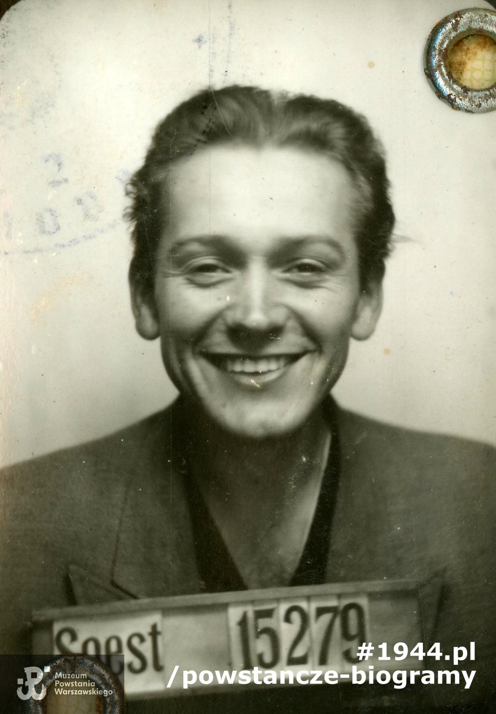 Tadeusz Ostrowski "Gut" (1922-2020).  Fotografia z 1944/1945 r. Archiwum prywatne, materiały do Słownika Biograficznego Uczestników PW