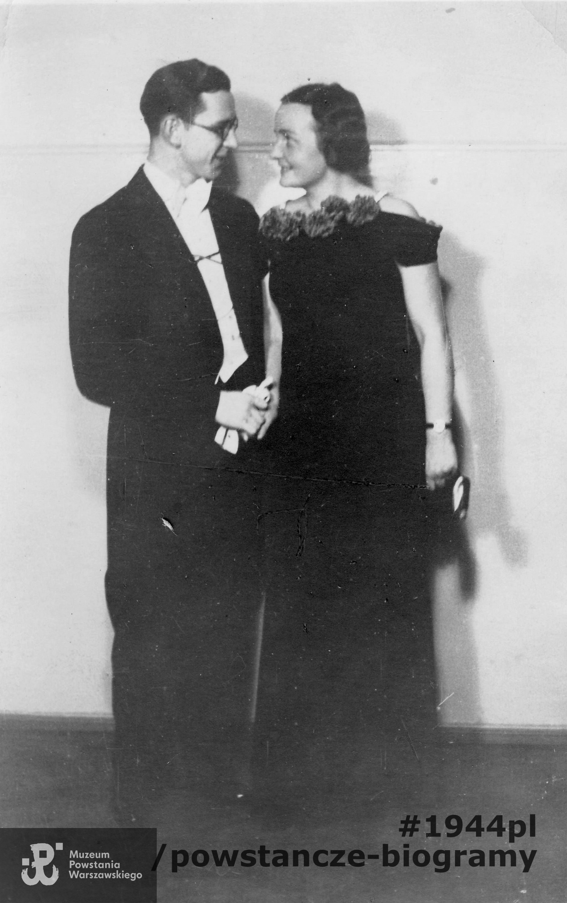 Dr Hieronim Bartoszewski z żoną Marią - 1939 rok. Fotografia ze  zbiorów rodzinnych