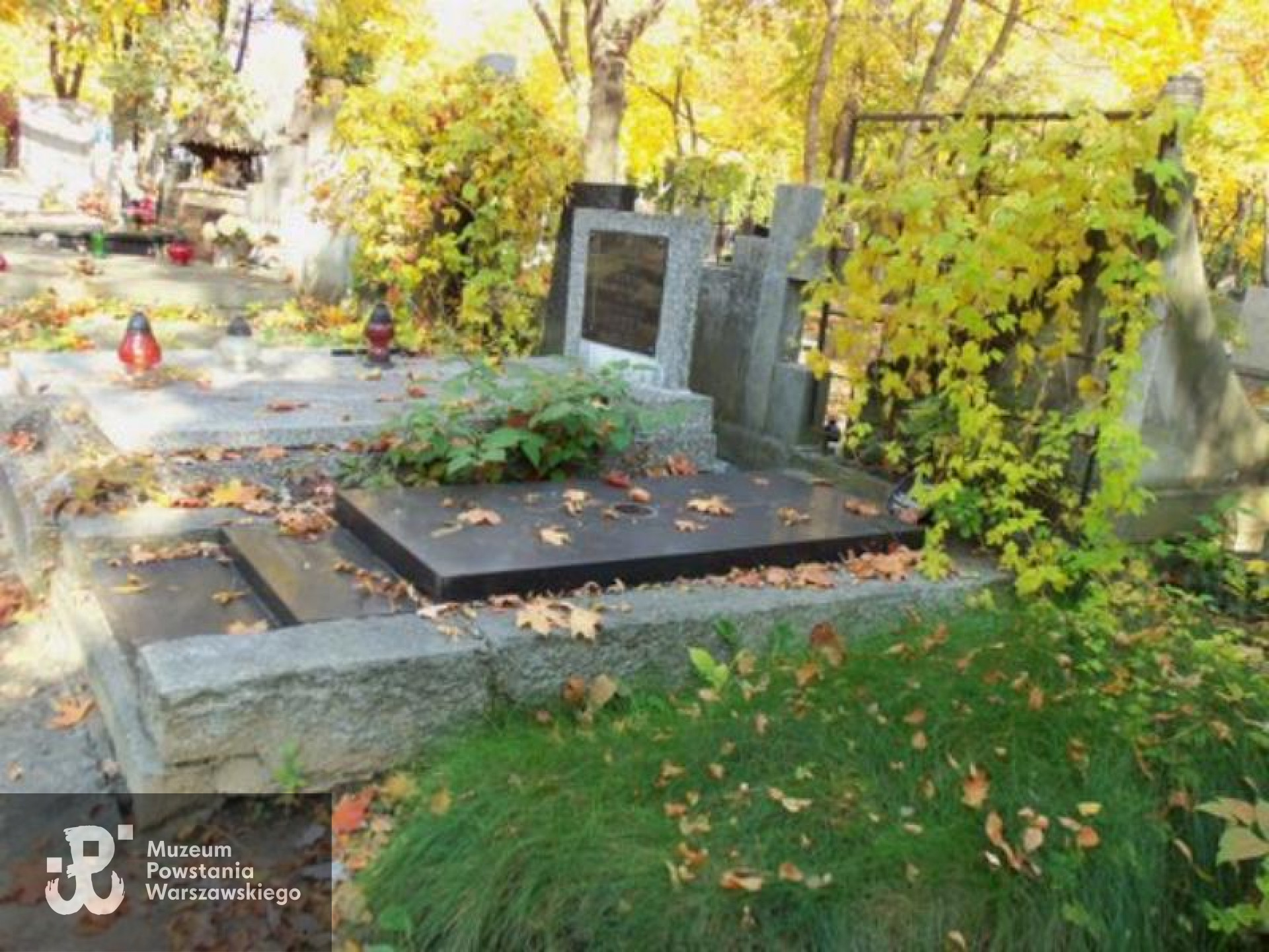 Cmentarz Powązkowski w Warszawie, kwatera 102, rząd 2, grób 11 - miejsce pochowania Zofii (1957) i Natalii Jeśman z Ottowiczów (1997) oraz symbolicznego upamiętnienia Czesława i Bohdana Jeśmanów, których ciał nie odnaleziono. Fot. Warszawskie Zabytkowe Pomniki Nagrobne:  <i>cmentarze.um.warszawa.pl</i>