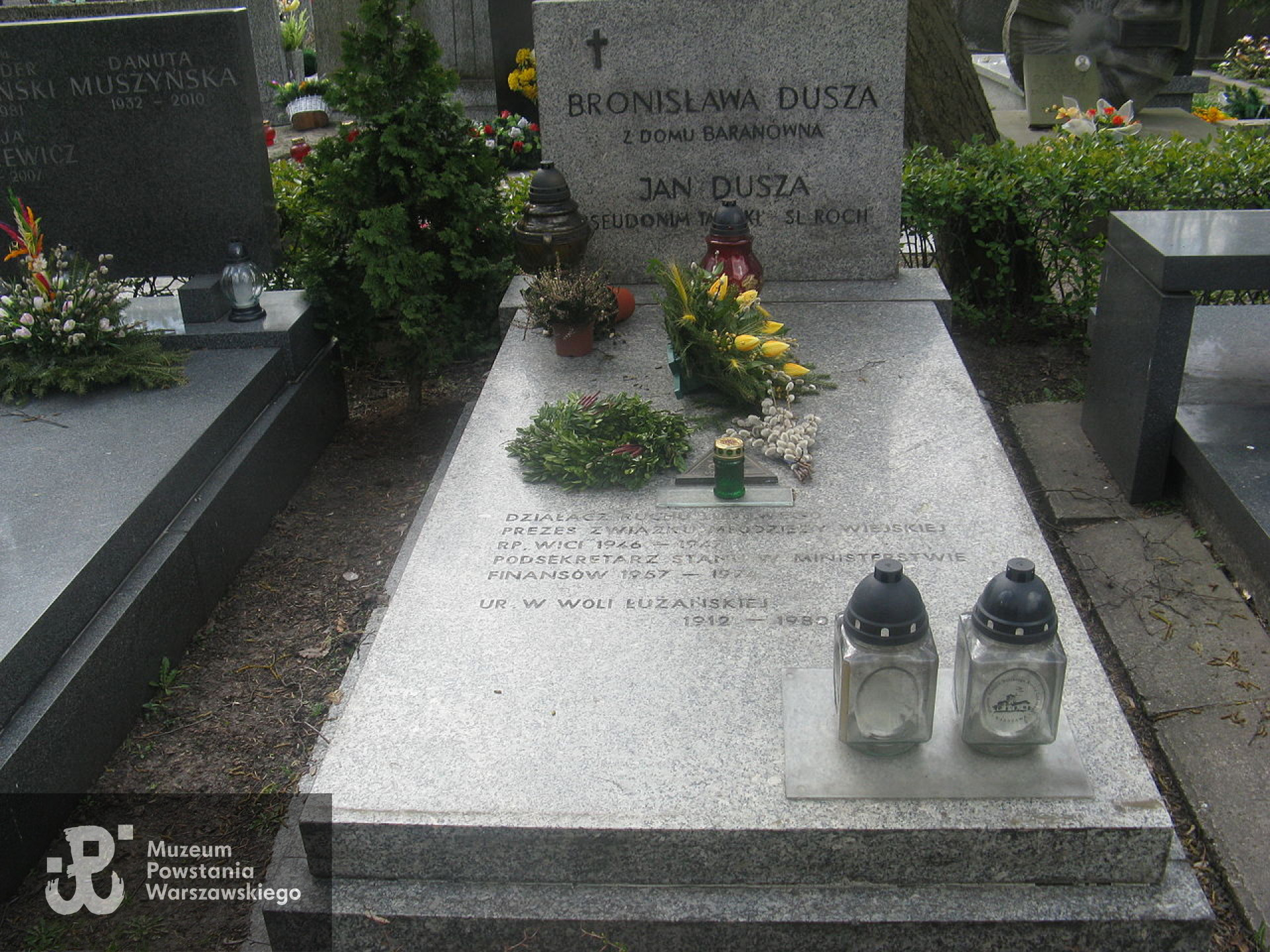 Grób Jana Duszy na Cmentarzu Wojskowym na Powązkach w Warszawie. Fot Wikipedia - domena publiczna