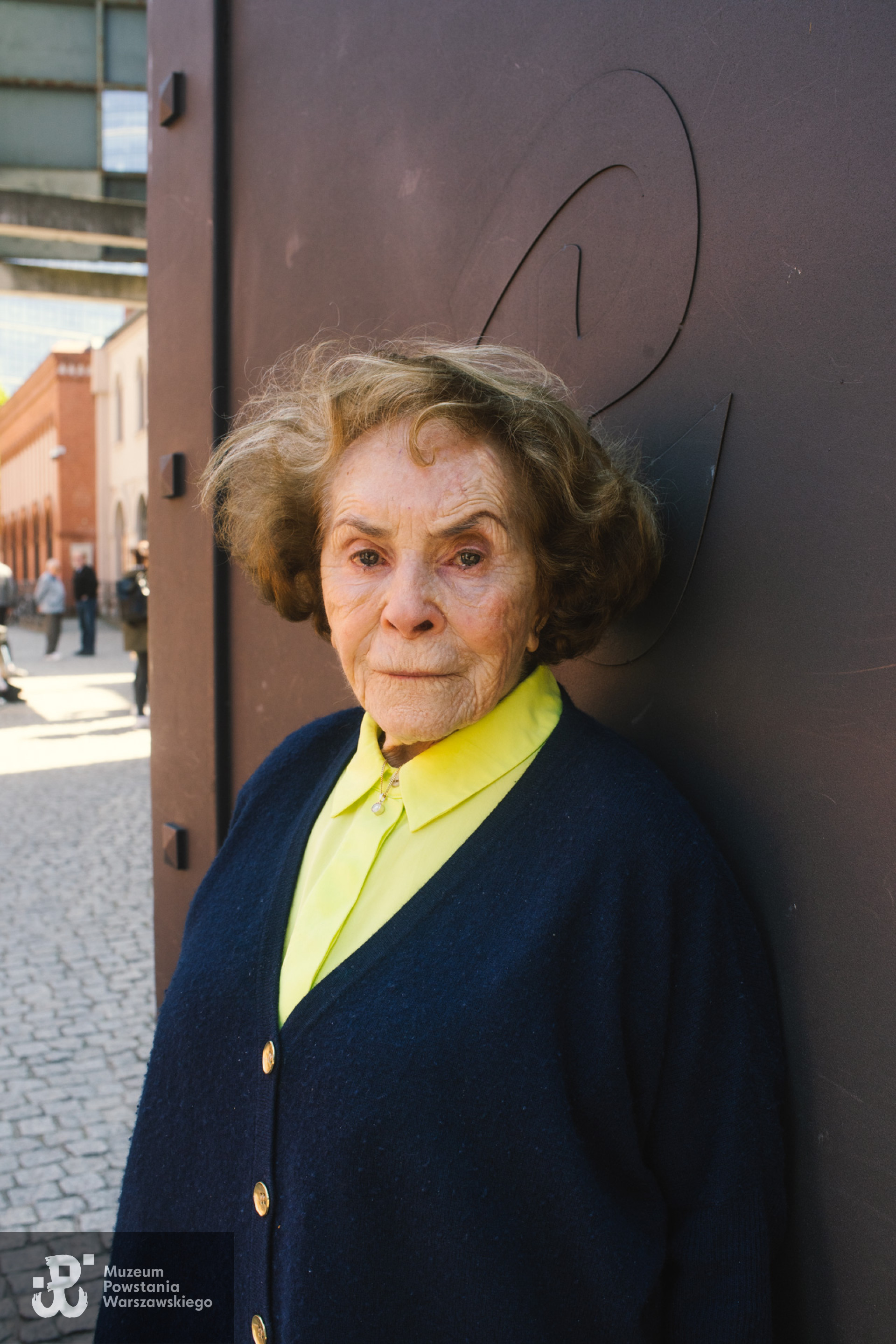 Pani Maria Devrim podczas swej ostatniej wizyty w Muzeum Powstania Warszawskiego, 12 maja 2023 r. Fot. Katarzyna Stefanowska, MPW