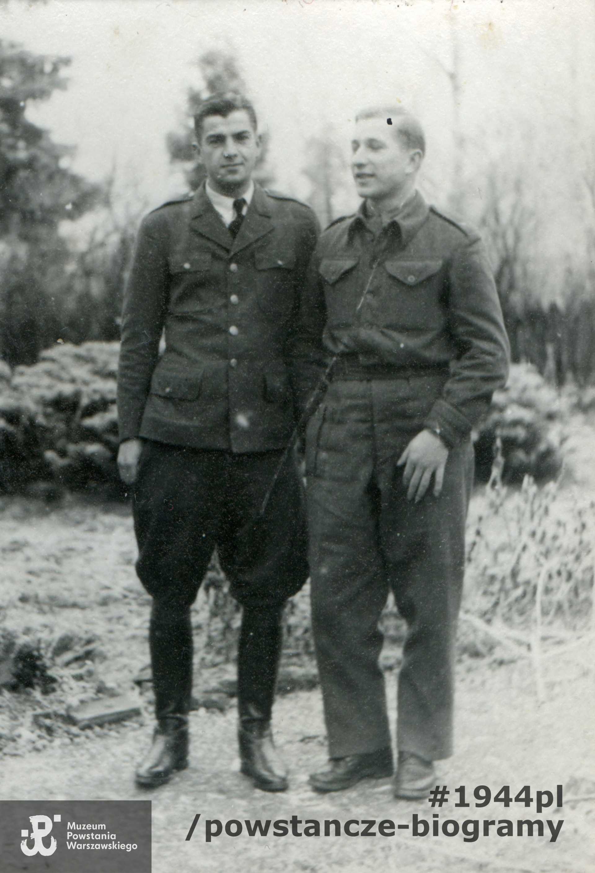 Jan Stefaniak i Lech Sedlaczek - jesień 1945 r.  Fot. z archiwum rodzinnego p. Lecha Sedlaczka ps. Hak