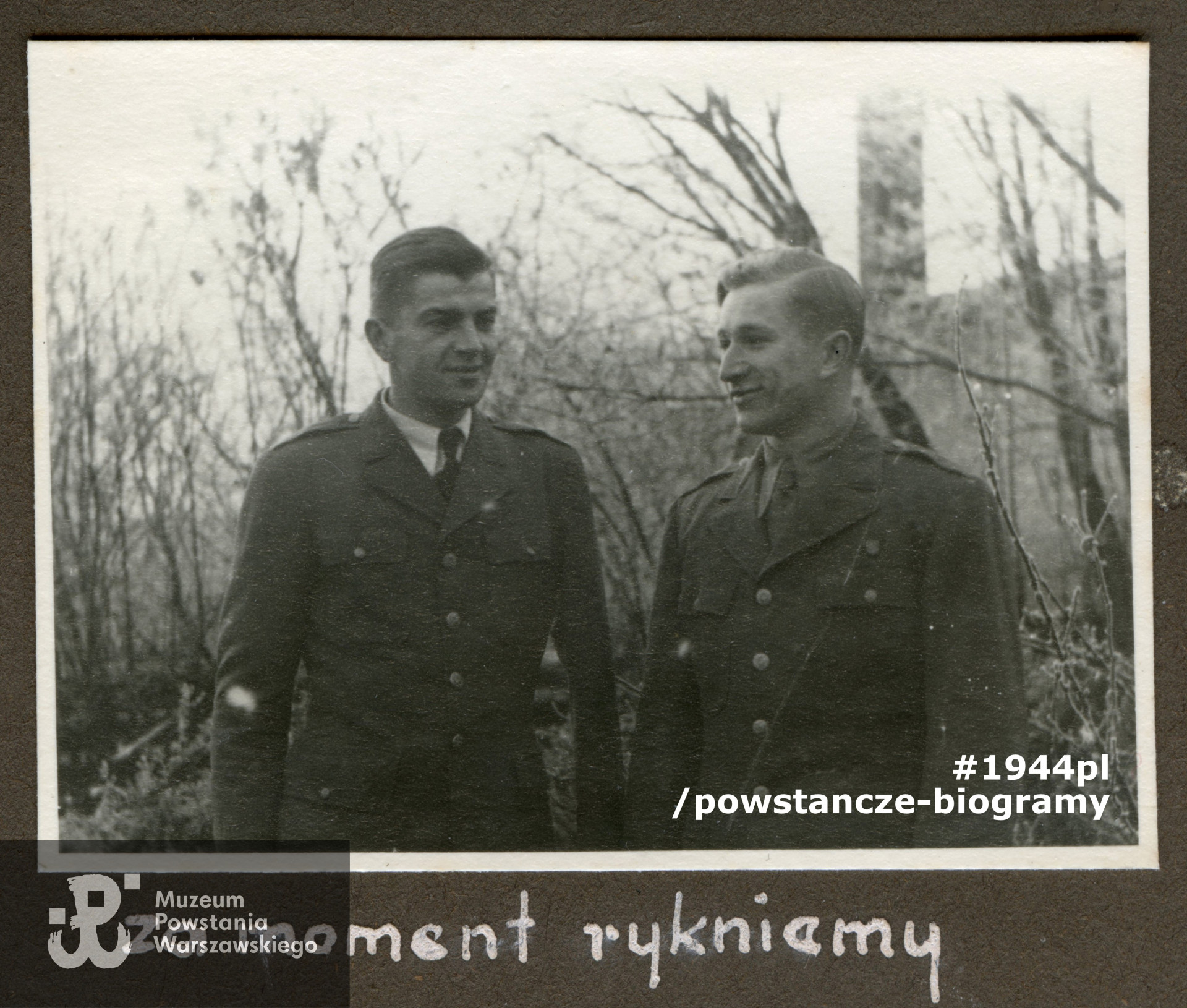 Jan Stefaniak i Lech Sedlaczek - jesień 1945 r.  Fot. z archiwum rodzinnego p. Lecha Sedlaczka ps. Hak
