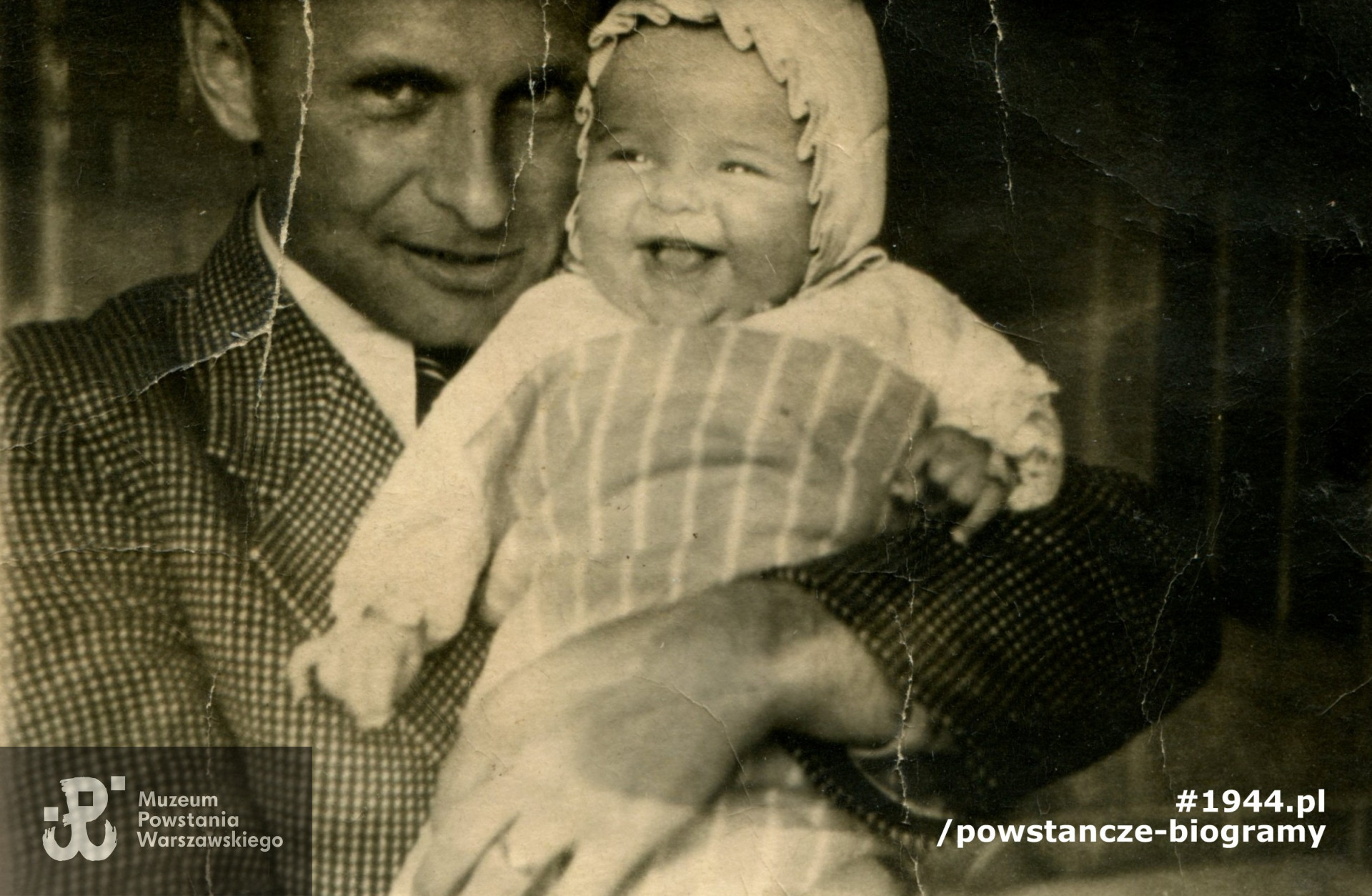 Tadeusz Kubalski "Gryf" na zdjęciu z córką Anną Wiktorią. Drugiej córki nie zdążył zobaczyć, urodziła się 6 miesięcy po jego śmierci. Fot. ze zbiorów rodzinnych za pośrednictwem p. Agnieszki Pawelec