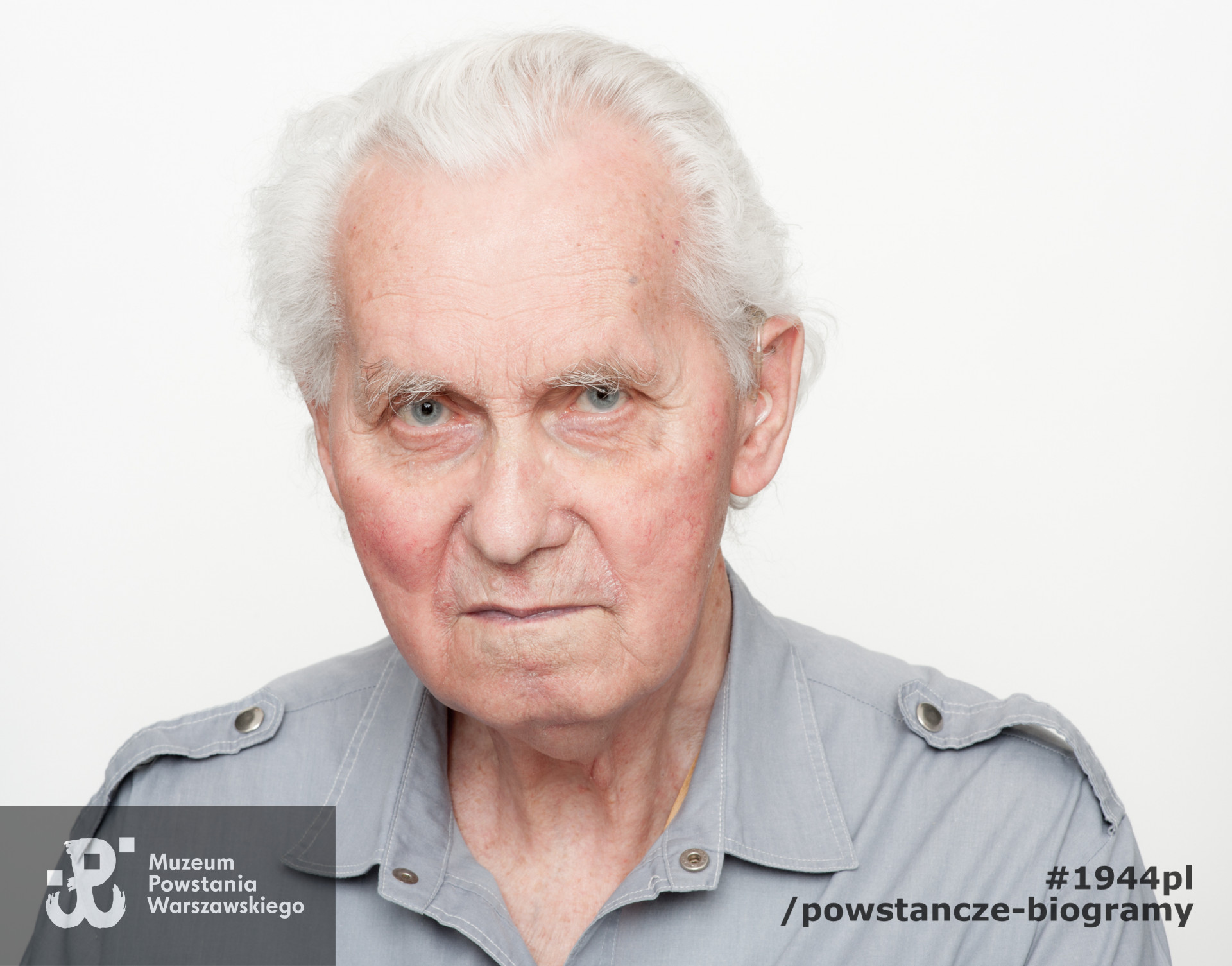 Zdjęcie z serii portretów Powstańców Warszawskich wykonanych w ramach projektu "1944/70/2014" realizowanego przez grupę WWPHOTO dla uczczenia 70. rocznicy wybuchu Powstania Warszawskiego. Muzeum Powstania Warszawskiego, 22.07-04.08 2013.
