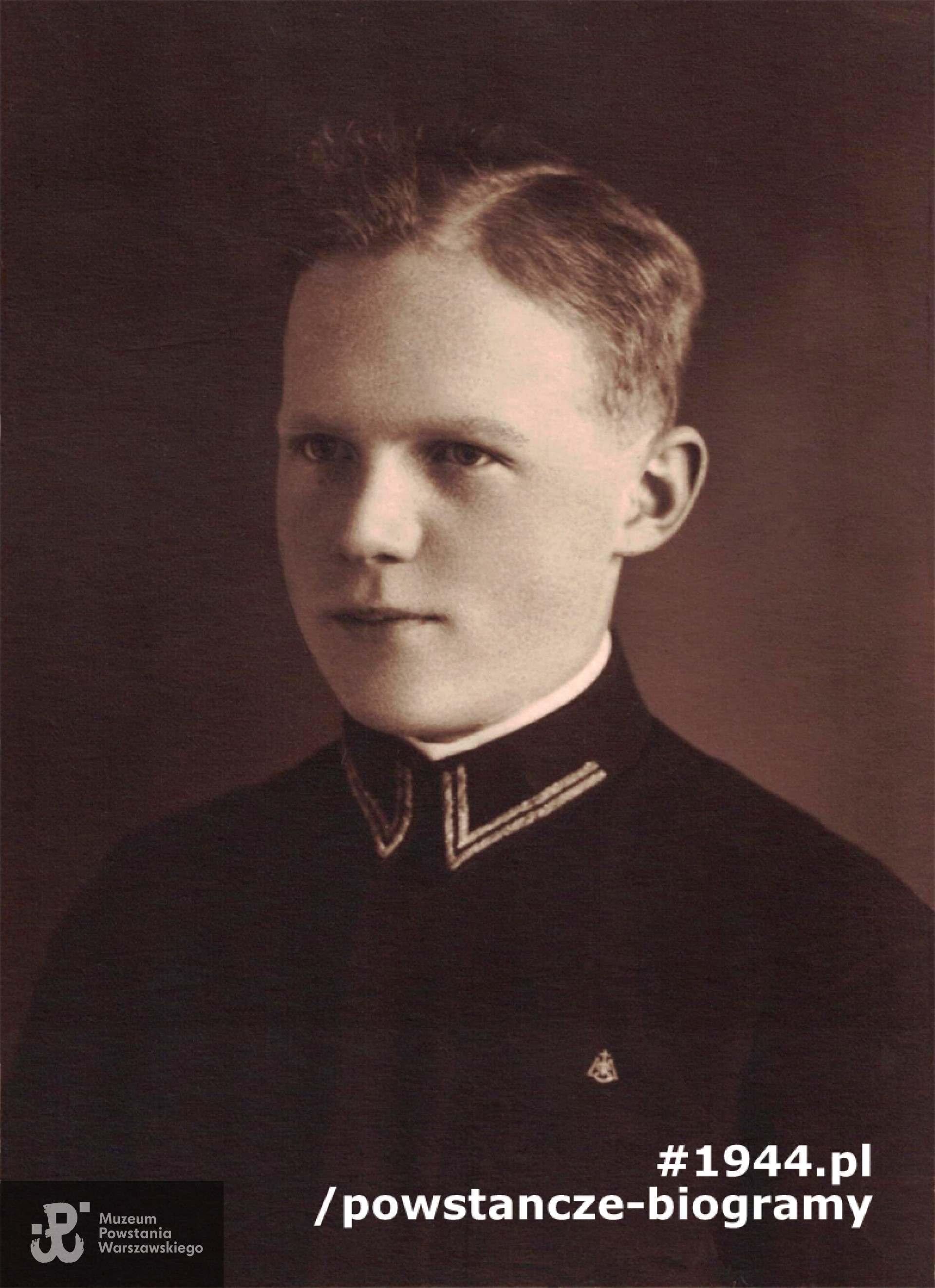  Leonard Hrynaszkiewicz w wieku 18 lat - 1931 rok. Fot. z archiwum rodzinnego udostępnił p. Piotr Jaworski. 