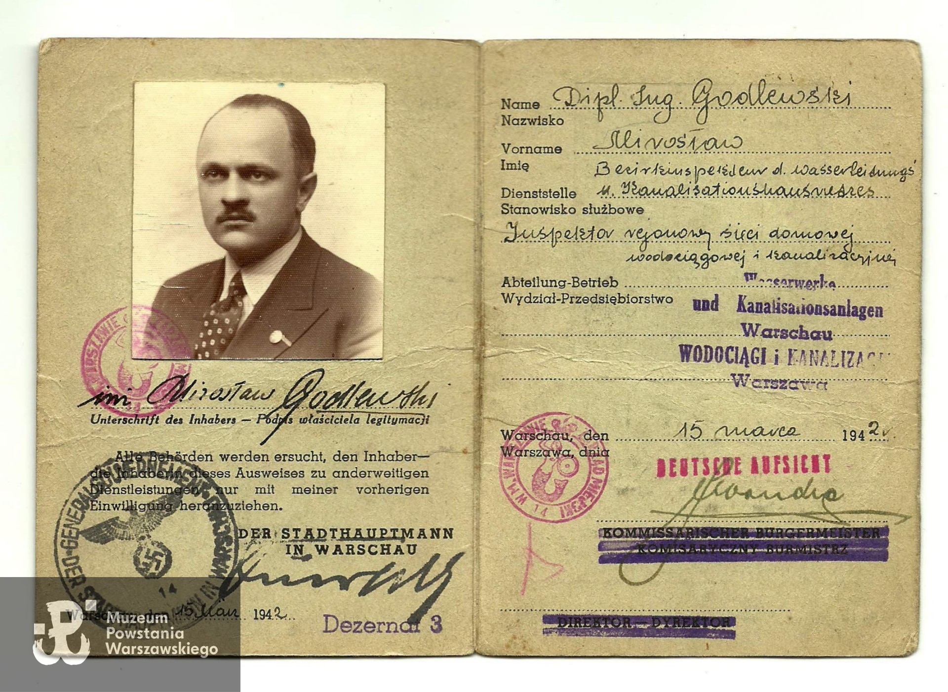 Dokument ze zbiorów rodzinnych, skan nadesłała  dr Anna Strzelecka-Ristow, córka Powstańca