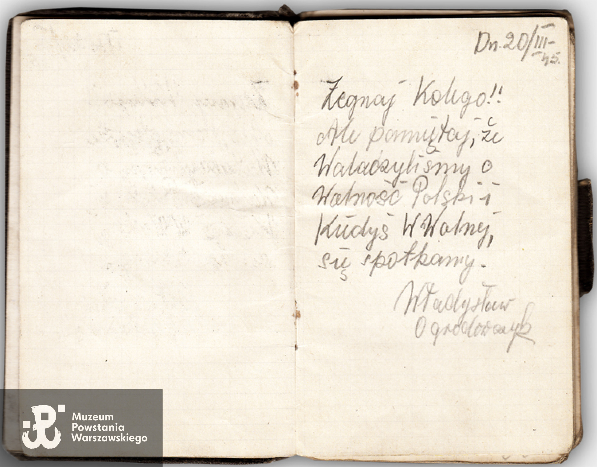 Wpisy kolegów z ocalałego pamiętnika z obozu w Elbingerode