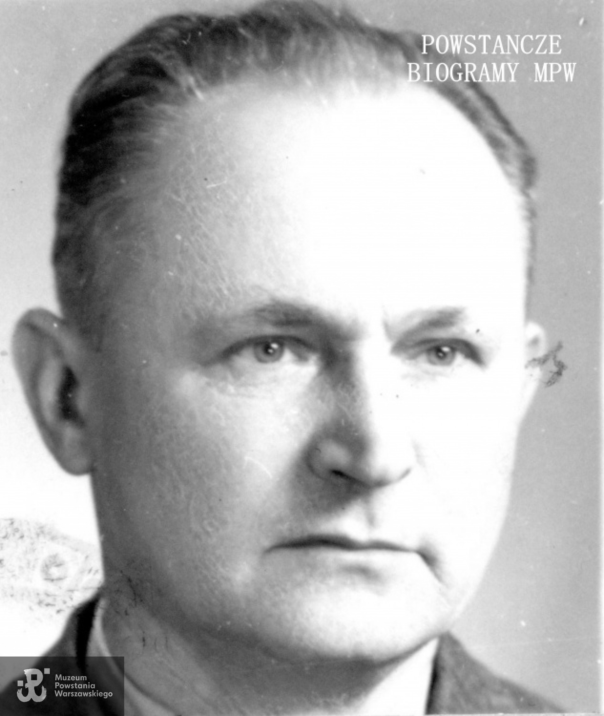 Wacław Gieszejter "Gruby" (1904-1993), Fot. legitymacyjna ze zbiorów Muzeum Powstania Warszawskiego, sygn. P/8088