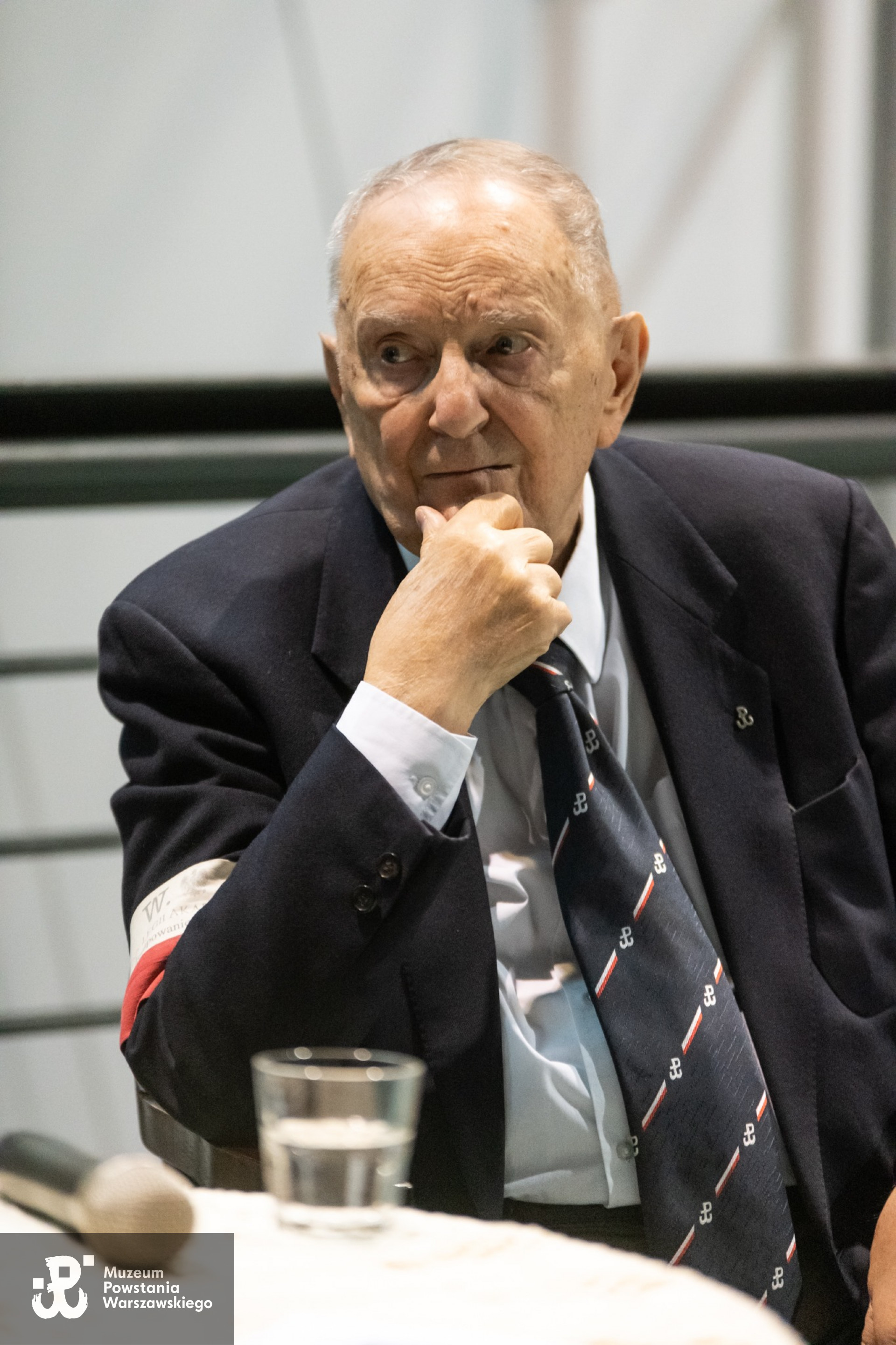 Pan Ryszard Zieliński "Ryś" podczas spotkania z nim zorganizowanego przez Centrum Wolontariatu Muzeum Powstania Warszawskiego, 19 listopada 2019 r.  Fot. Paweł Szczegryn, MPW