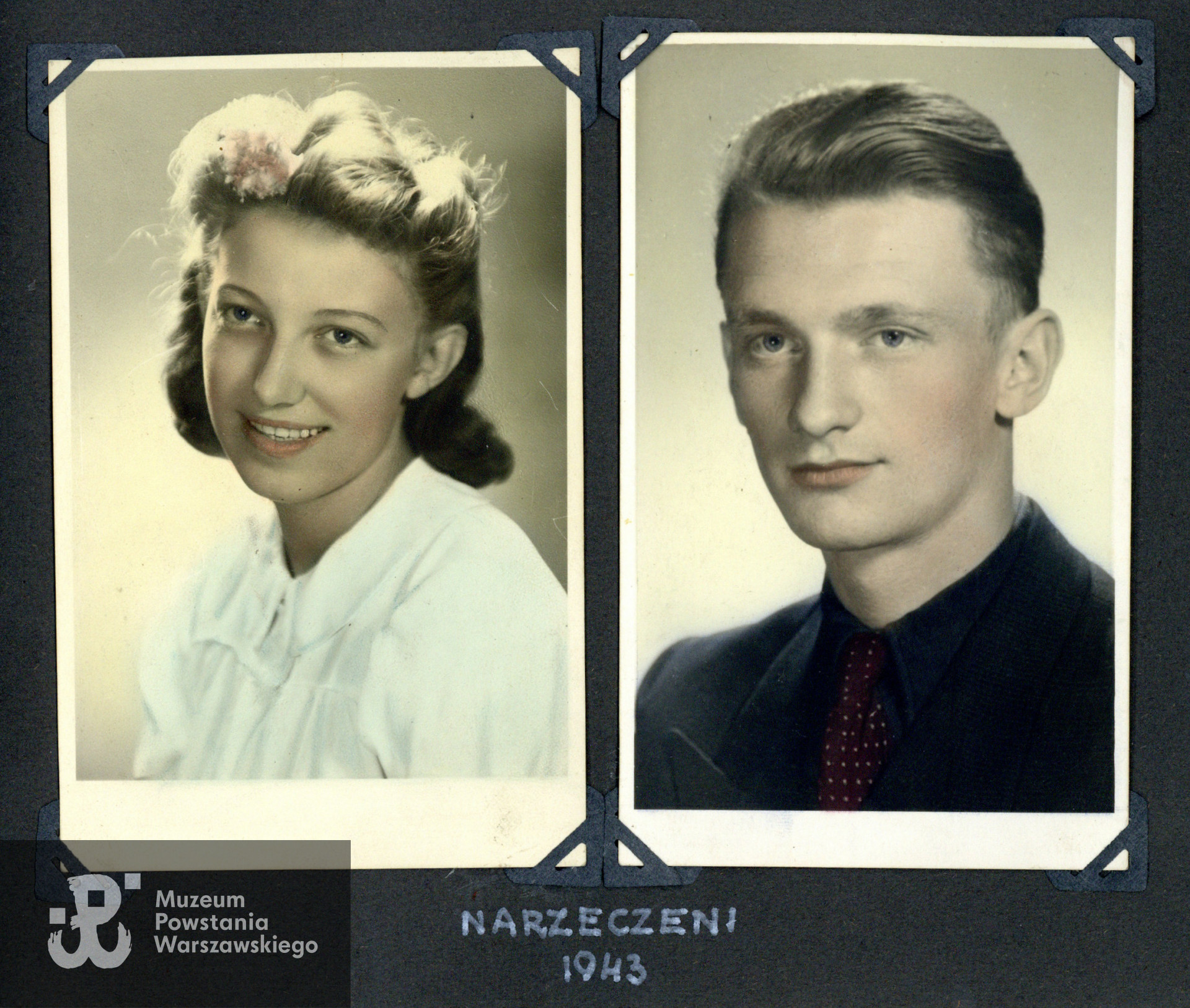 Anna Traczówna (po wojnie Jelonek), narzeczona Zdzisława Graczyka,  i  Zdzisław Graczyk "Kala" (1918-1944). Fot. ze zbiorów rodzinnych p. Romana Jelonka - spuścizna po Annie Jelonek z domu Tracz, I-voto Graczyk.