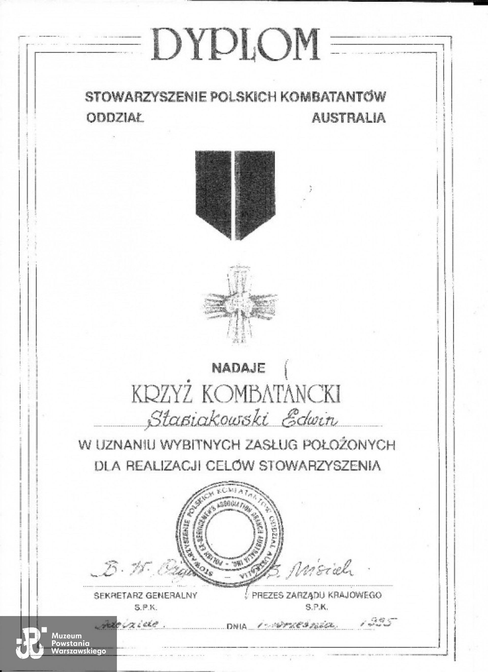 Z archiwum rodzinnego Wojciecha Stasiakowskiego  