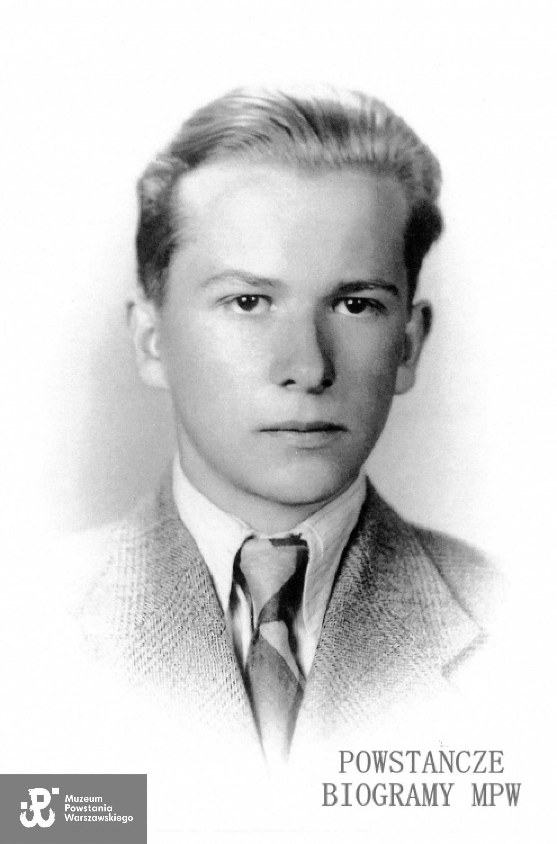 Jerzy Zbigniew Kwaśniewski "Jerzy" (1924-1944) Fot. udostępnione z archiwum rodzinnego przez p. Teresę Rydlewską - Sawicką.