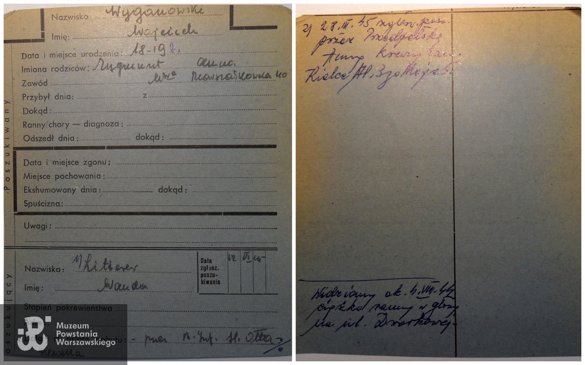 Polski Czerwony Krzyż - kartoteka