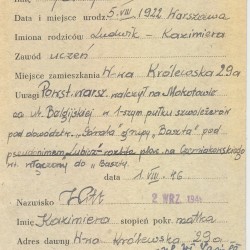 Polski Czerwony Krzyż - kartoteka