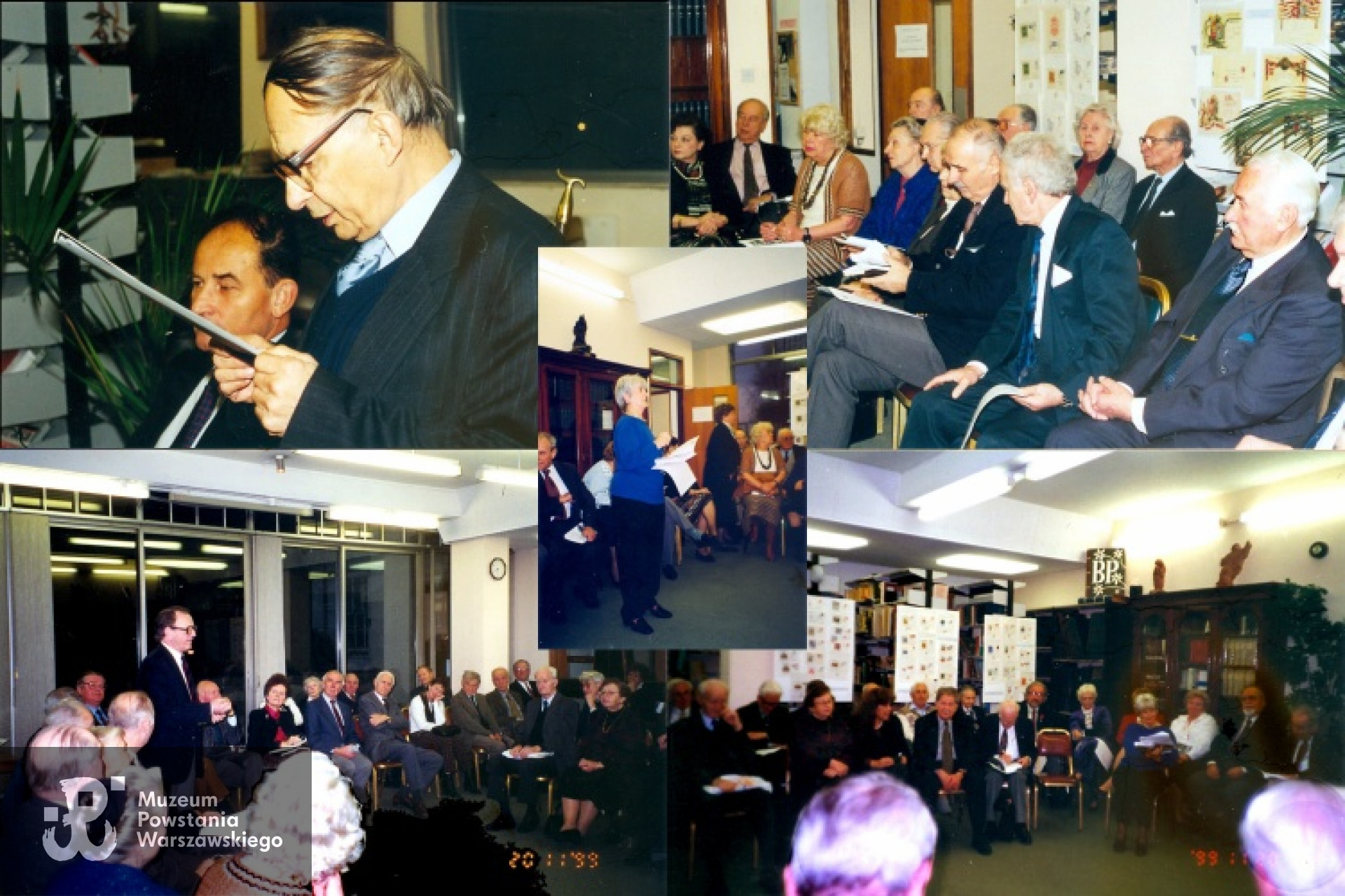 Wieczór autorski Krzysztofa Głuchowskiego w Bibliotece Polskiej w Londynie 20 listopada 1999. Z archiwum rodzinnego Krzysztofa Głuchowskiego.