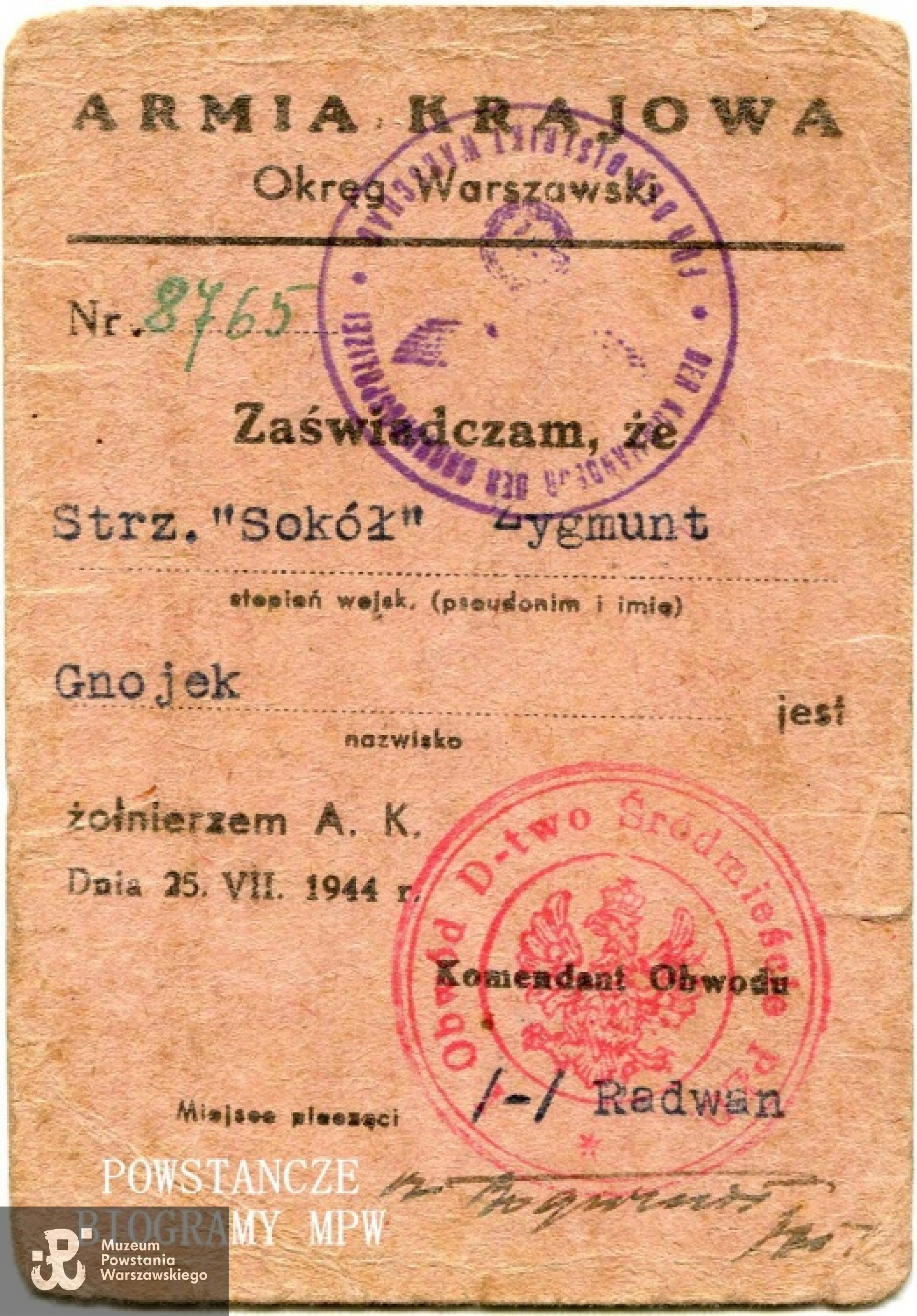 Ze zbiorów Muzeum Powstania Warszawskiego, sygn. P/8024