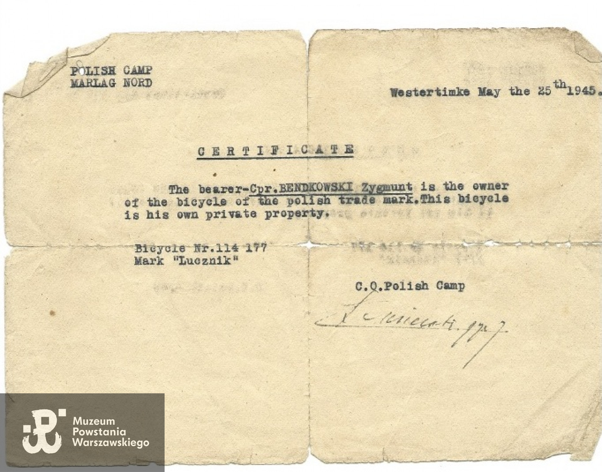 Z archiwum rodzinnego syna, p. Ryszarda Bendkowskiego