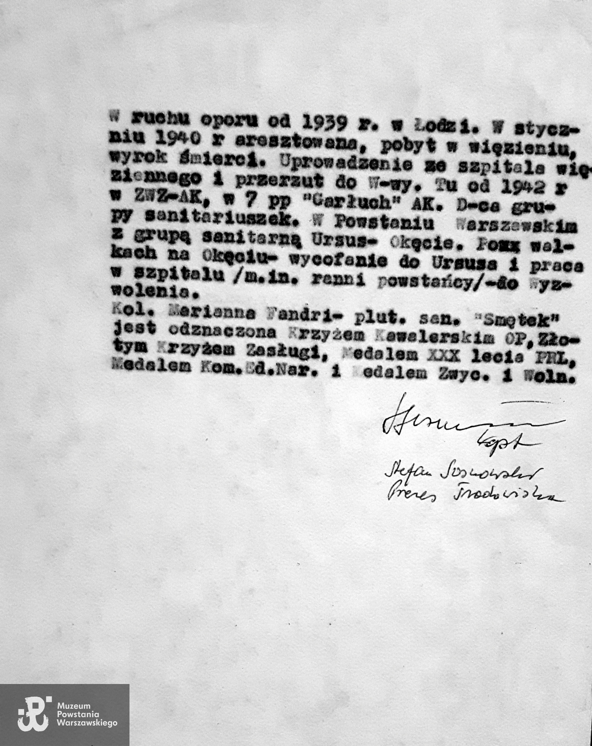 Wniosek o nadanie WKP, zbiory AAN, nadesłał Jan Wawszczyk.