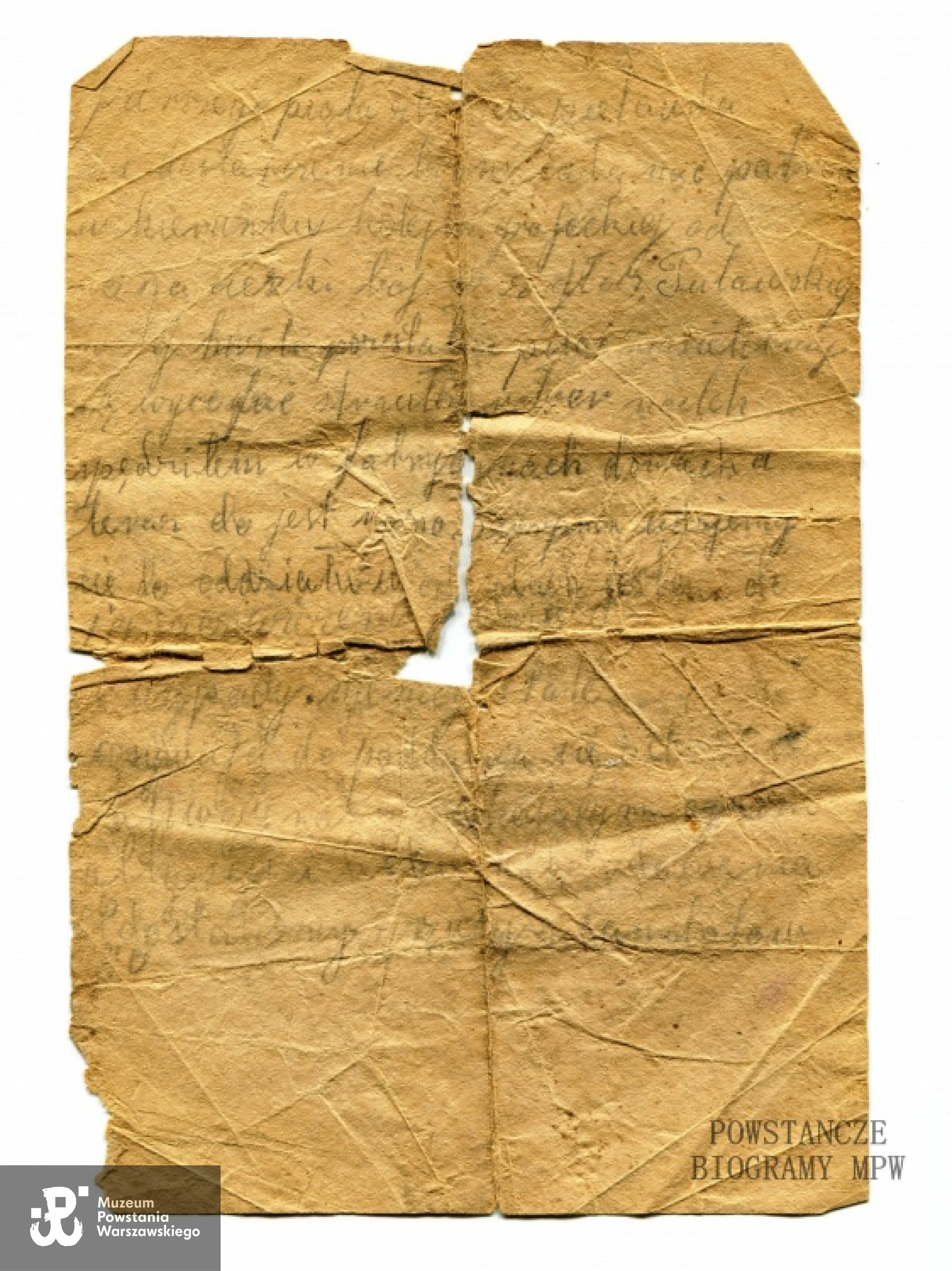 Zachowany przez rodzinę list. Fot. z archiwum rodzinnego