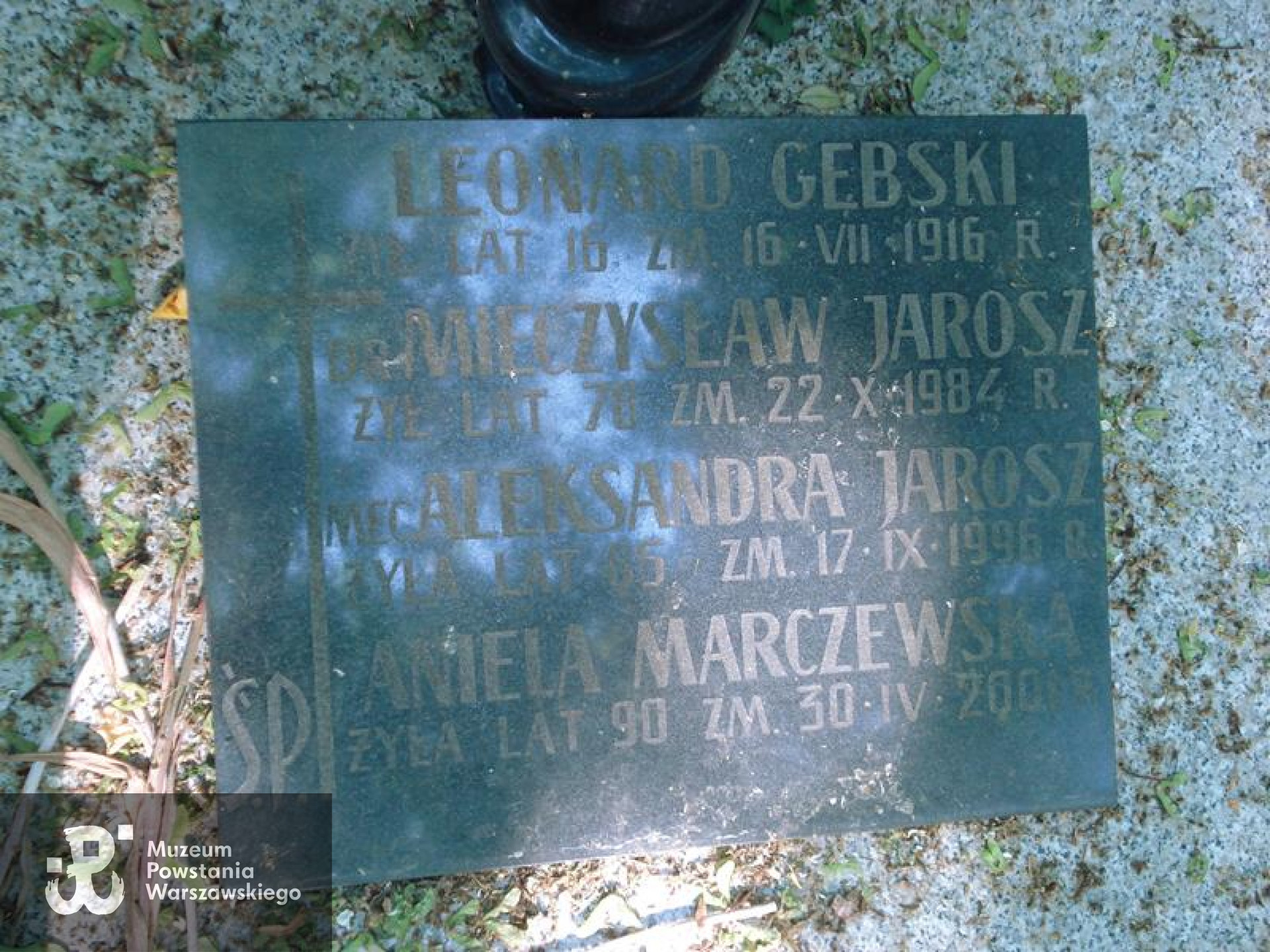 Fot. Warszawskie Zabytkowe Pomniki Nagrobne:  serwis mapowy m. st. Warszawy: <i>cmentarze.um.warszawa.pl</i>