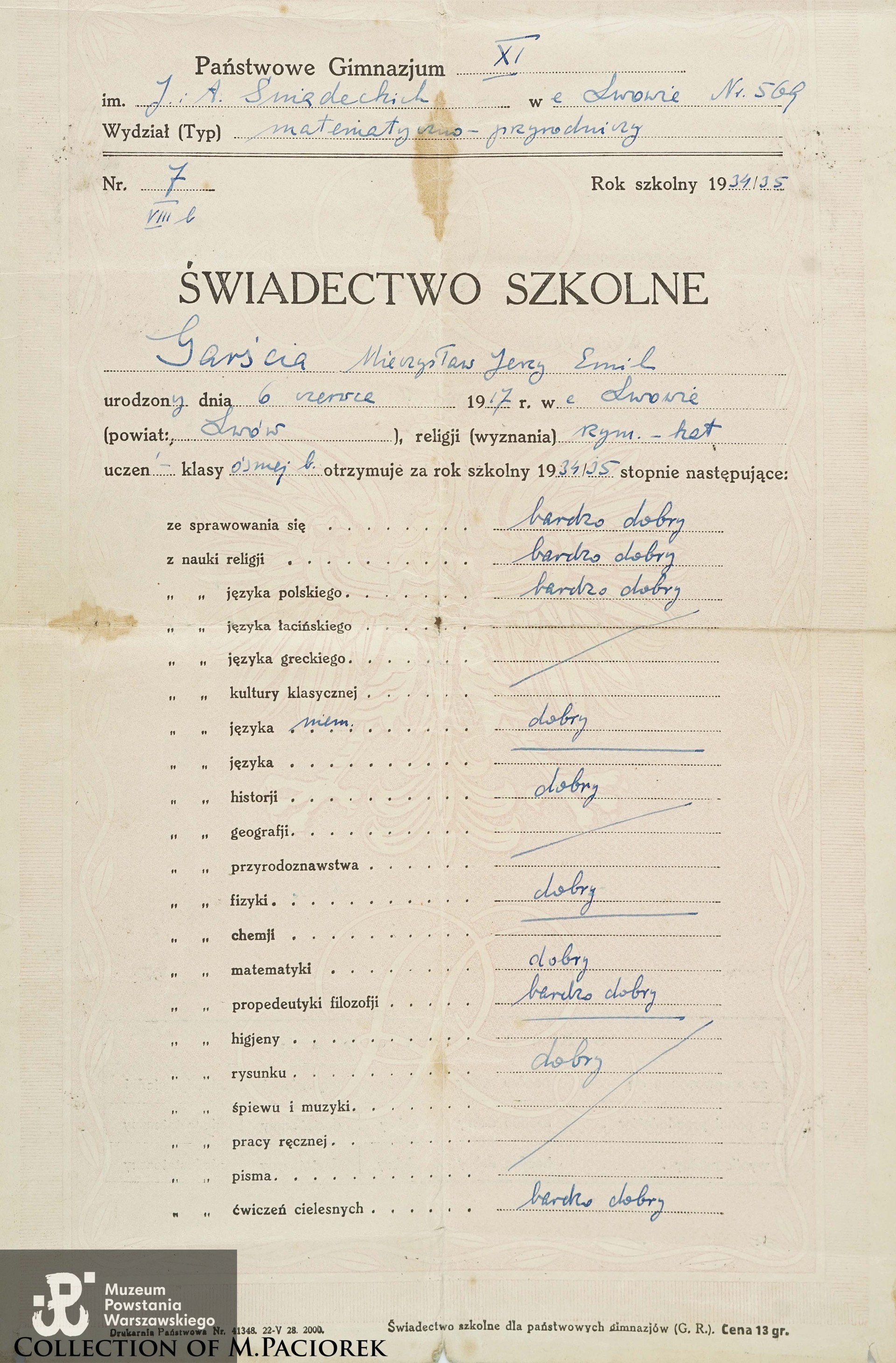 Źródło: kolekcja Mikołaja Paciorka, skan udostępnił M. Paciorek