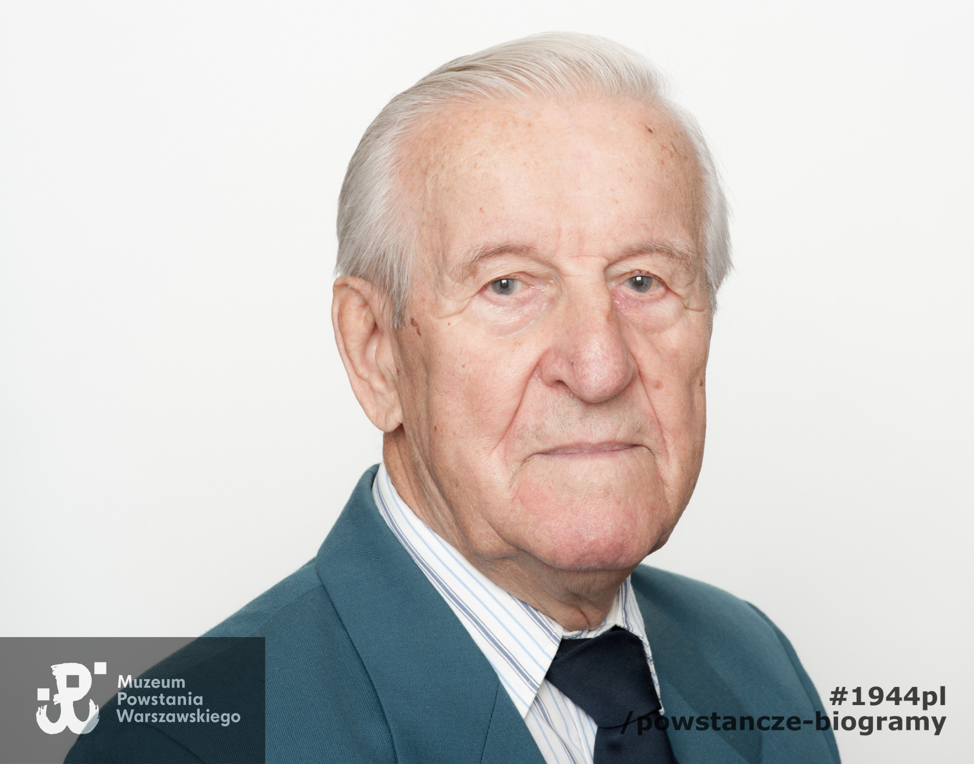 Feliks Jeziorek. Zdjęcie z serii portretów Powstańców Warszawskich w ramach projektu "1944/70/2014" realizowanego przez grupę WWPHOTO dla uczczenia 70. rocznicy wybuchu Powstania Warszawskiego. Muzeum Powstania Warszawskiego, 22.07-04.08 2013.