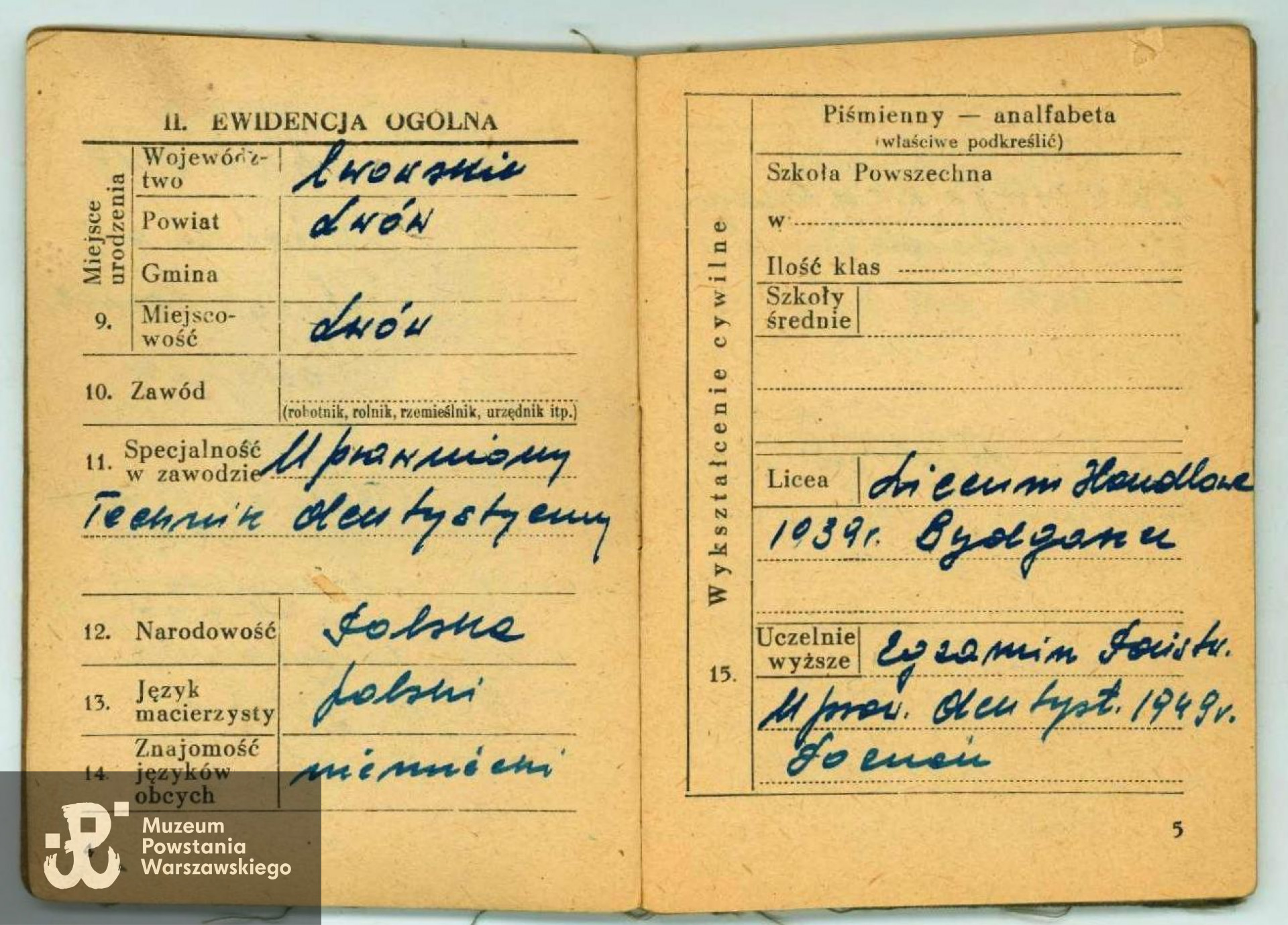 Ze zbiorów rodzinnych p. Ewy Mączewskiej z domu Jastrzębiec - Hermanowskiej.