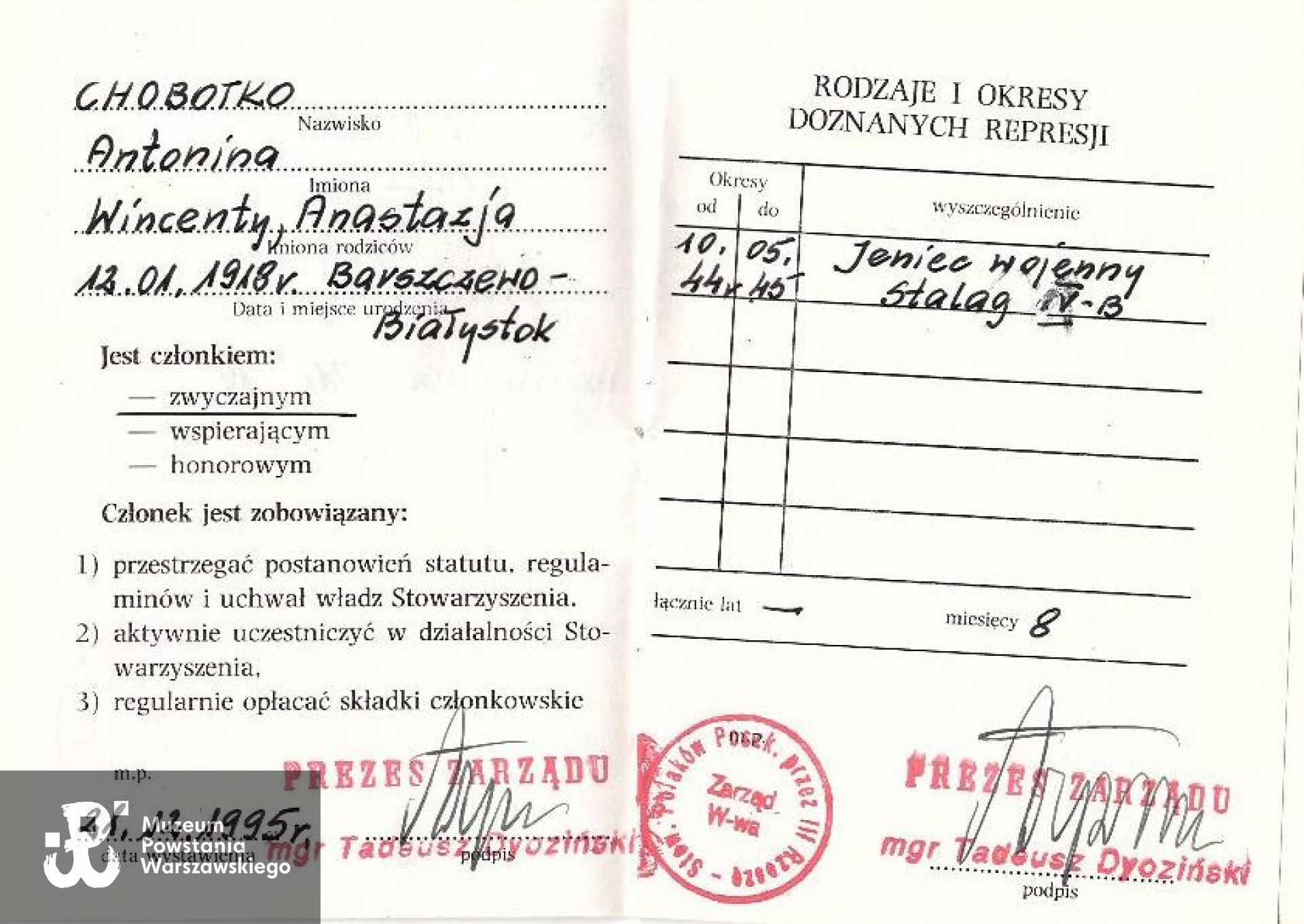 Materiały do biogramu udostępniła s. Joanna Gędek, Franciszkanka od Cierpiących