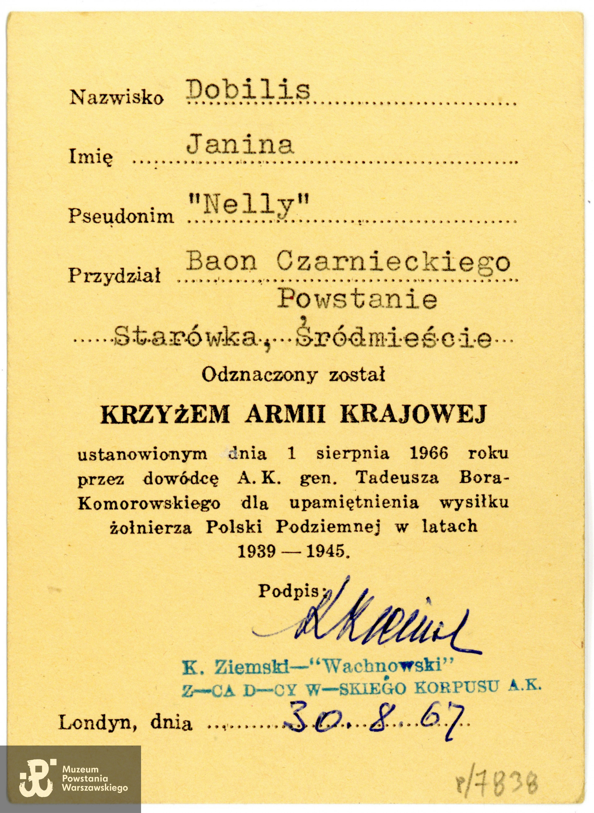 Zbiory Muzeum Powstania Warszawskiego, sygn. P/7838/13,   dar p. Eugeniusza Kaczyńskiego