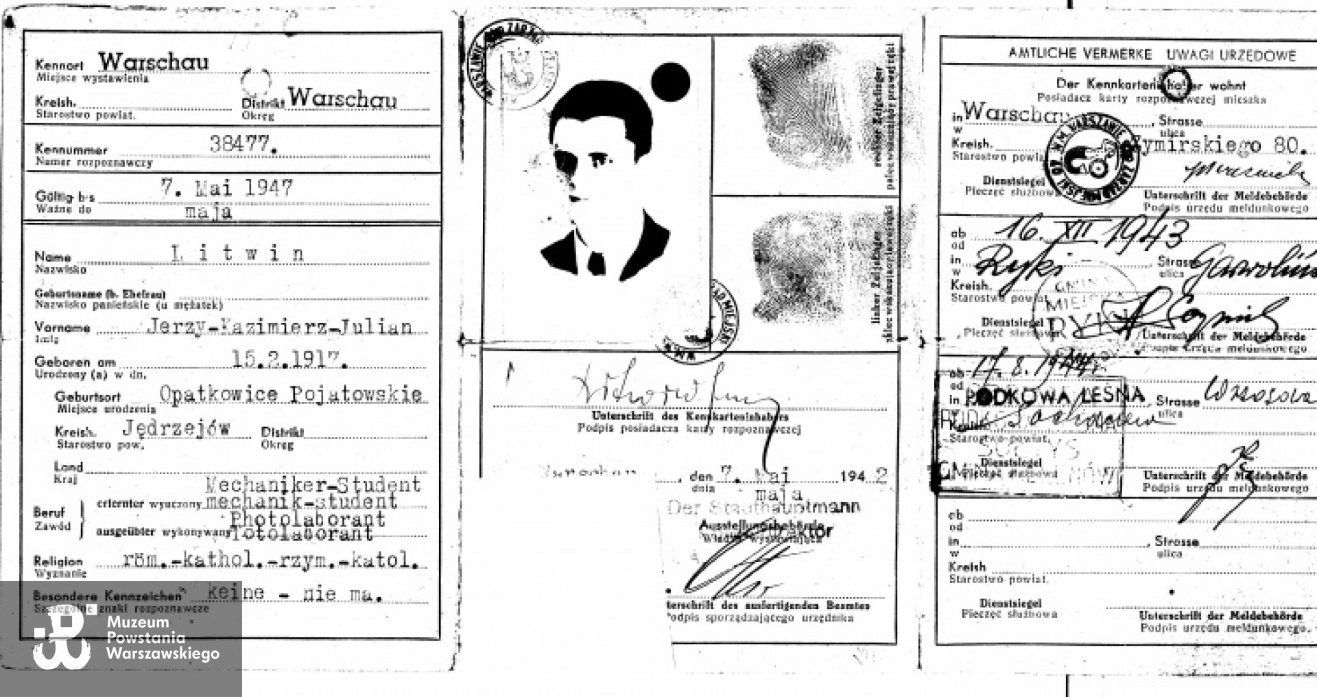 Kenkarta - skan. Z archiwum rodzinnego p. Marka Litwina