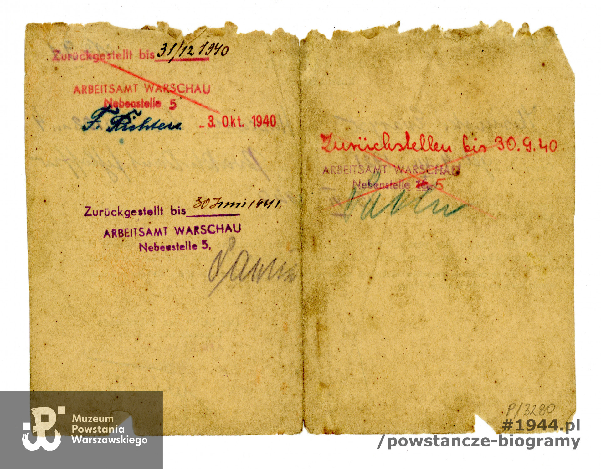 Ze zbiorów Muzeum Powstania Warszawskiego, sygn. P/3276 - P/3282