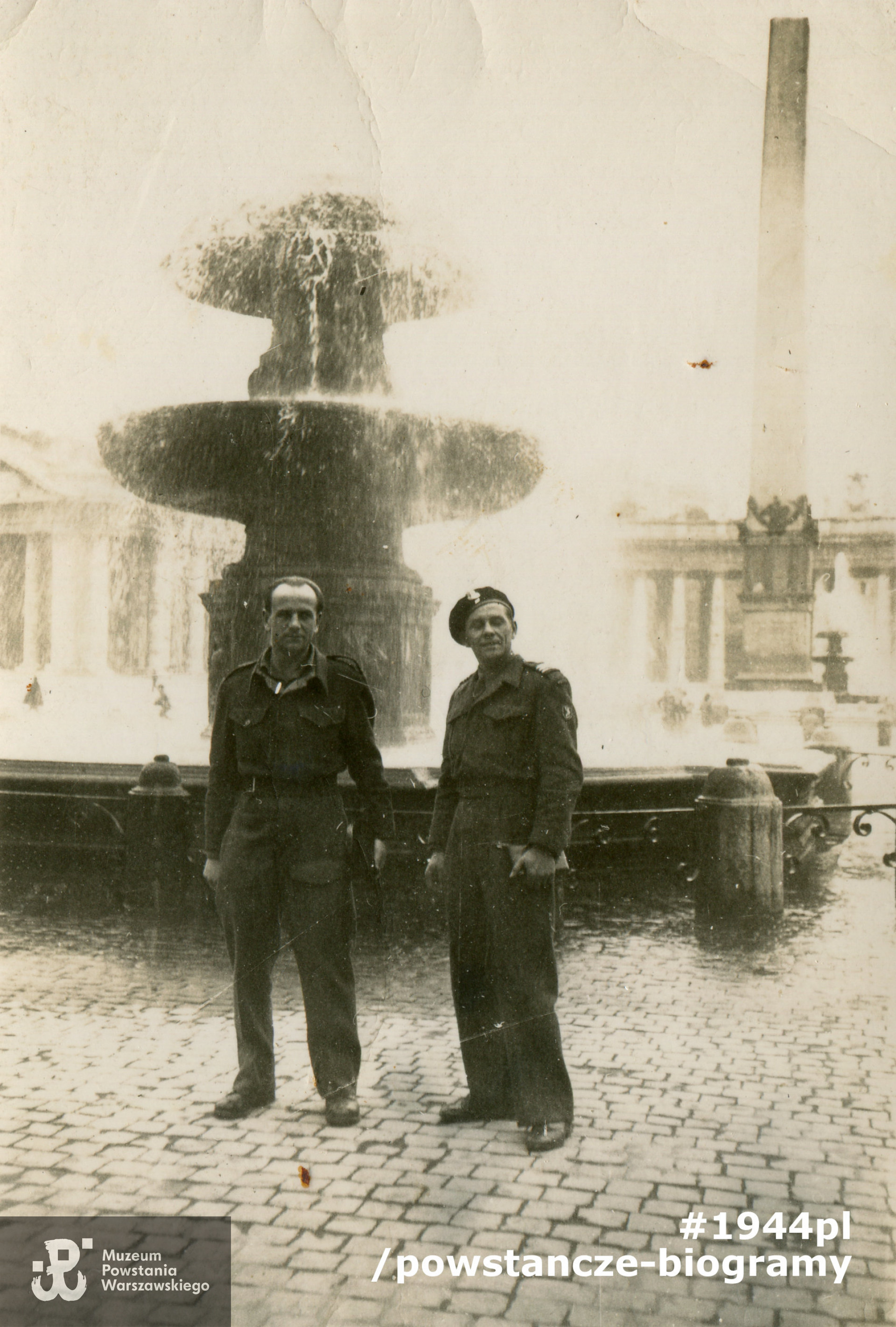 Od lewej: Józef Roch Piskorski "Wesoły", NN.  Fot. z archiwum rodzinnego p. Lecha Piskorskiego