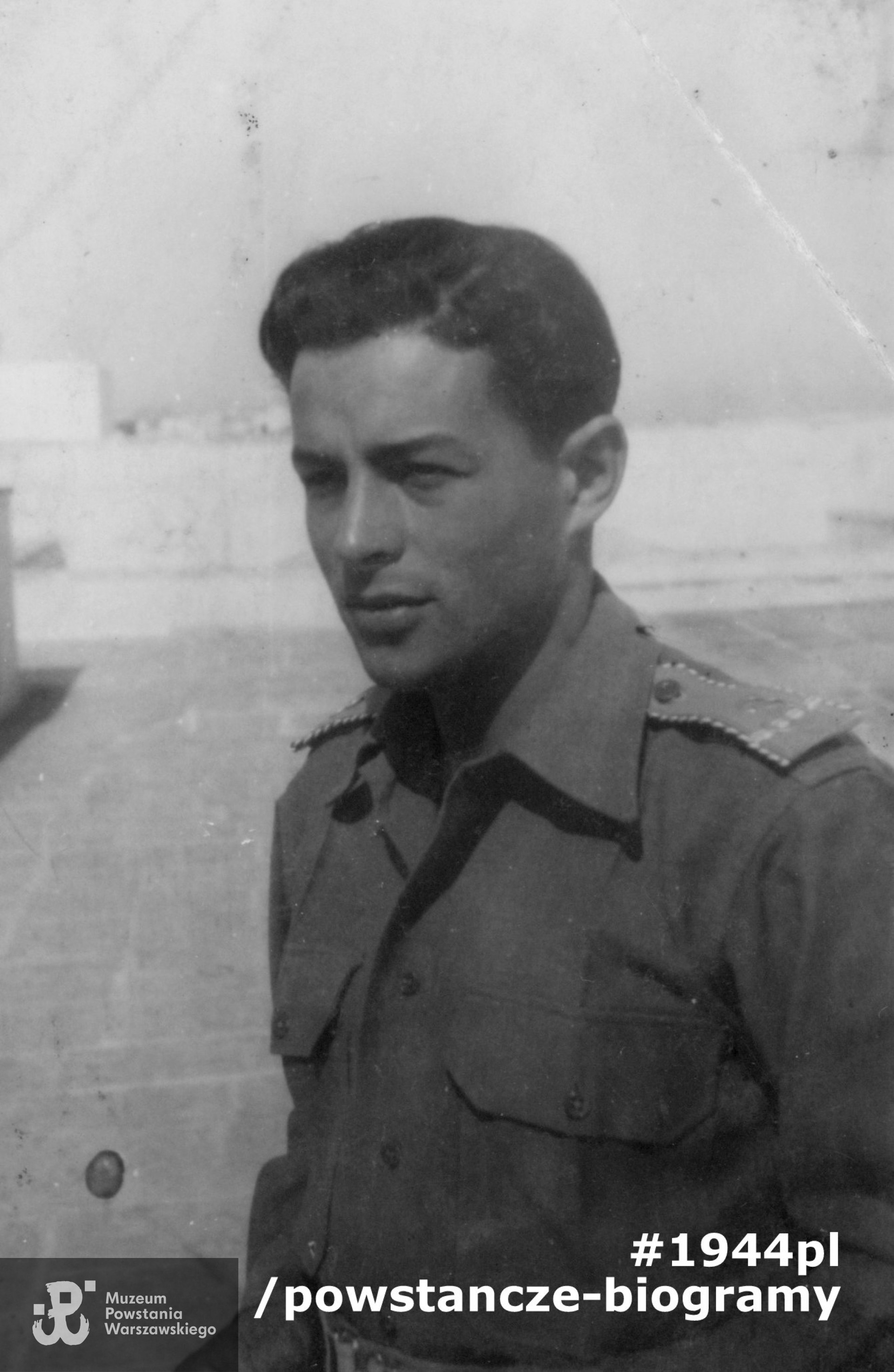 Jerzy Naumowski ps. "Czarny" podczas służby w PSZ we Włoszech, 1945/1946 rok. Fot. z archiwum rodzinnego  p. Lecha Naumowskiego