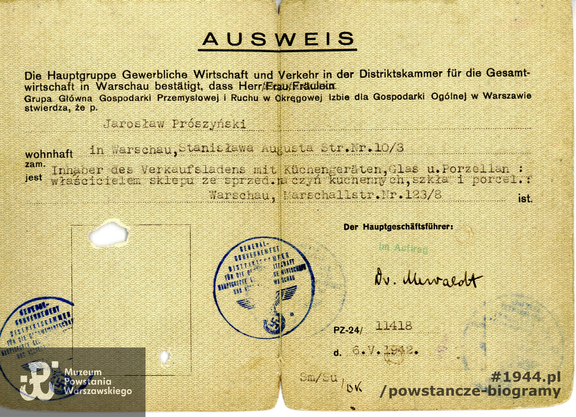 Z archiwum rodzinnego p. Krystyny Prószyńskiej