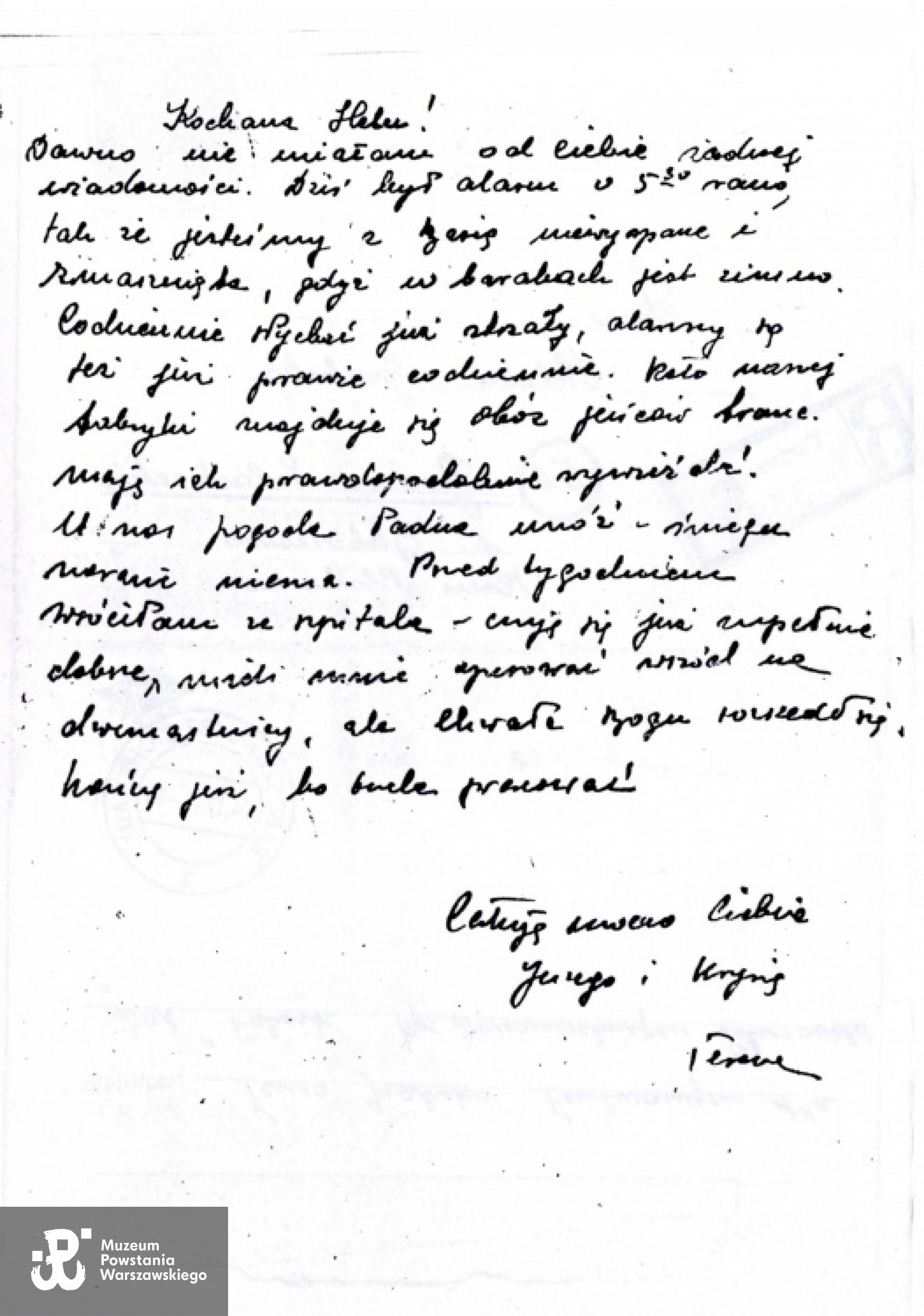 List pisany przez Teresę do najstarszej siostry Heleny z obozu w Furtwangen w Schwarzwaldzie, 4.12.1944 r. Fot. archiwum rodzinne potomków rodziny Grabskich