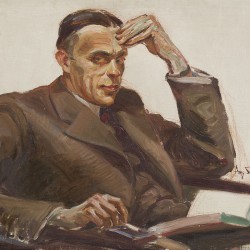 Portret dr Michała Jagodowskiego, 1935 olej, płótno, autor: Apolinary (Ary) Sperski ur. 1902 - 1943 (?). Źródło reprodukcji:  https://www.polswissart.pl/files/auctions/2022/15_marca_2022/obiekty/_MG_2202.jpg