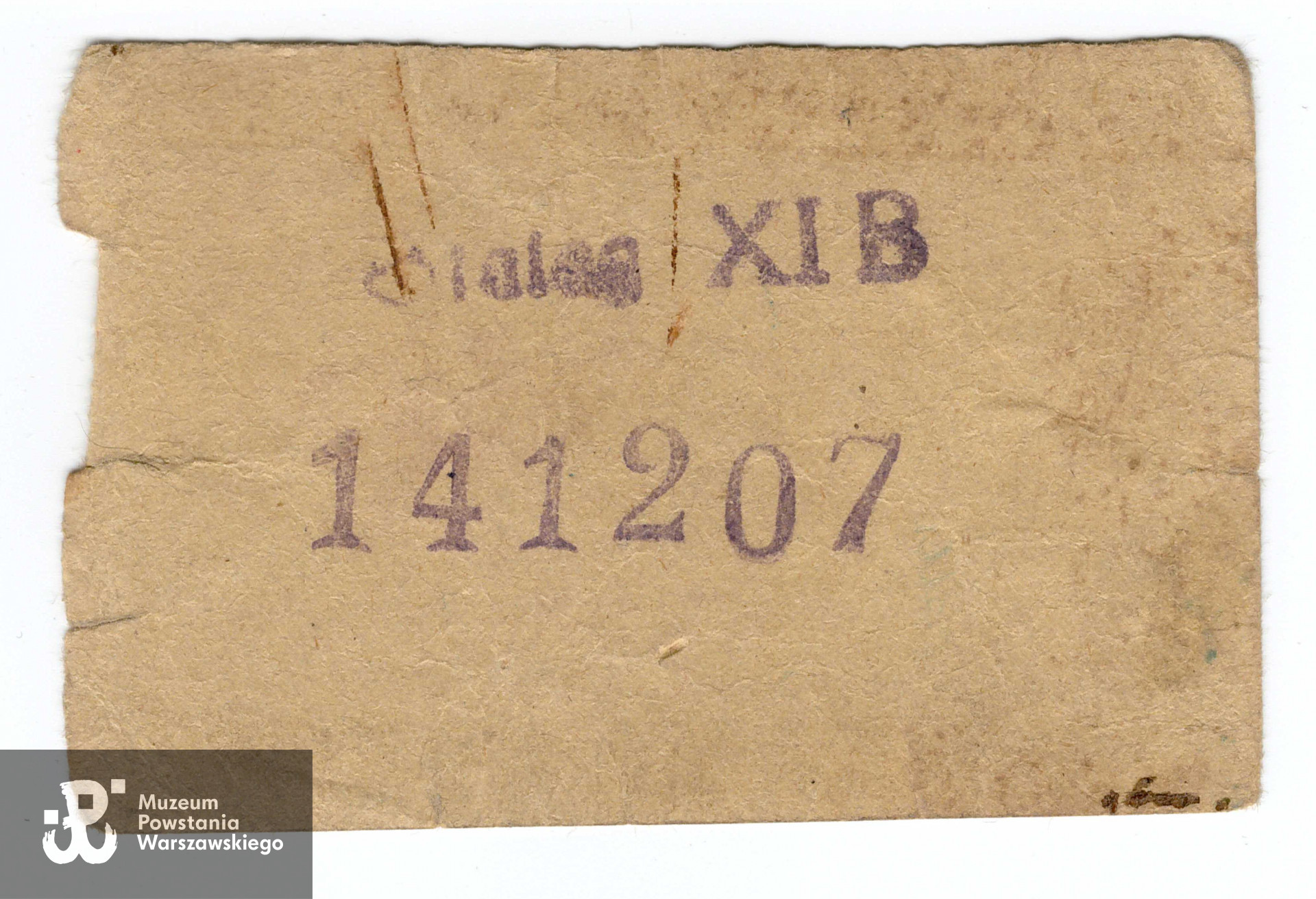 Ze zbiorów Muzeum Powstania Warszawskiego, sygn. P/9177, dar p. Mirosława Wieczerzaka