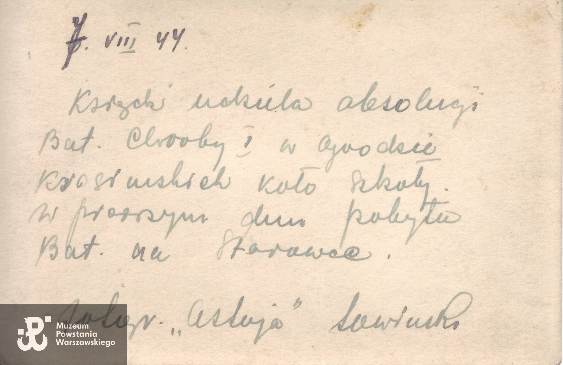 Fot. ze zbiorów rodzinnych p. Stanisława Nestrypke, syna Powstańca