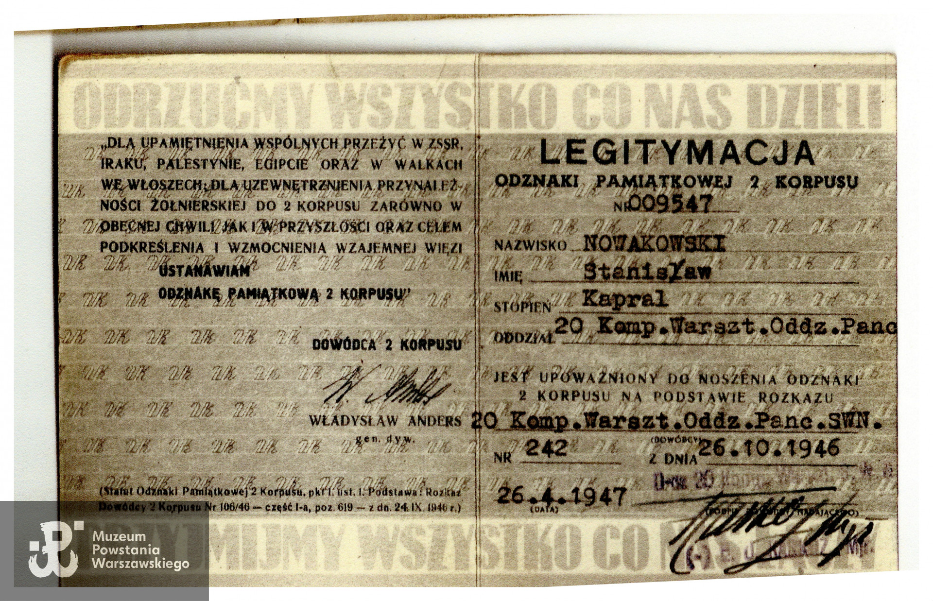 Ze zbiorów rodzinnych, udostępniła siostra, p. Maria Łękawska i p.  Wojciech Jan Łękawski