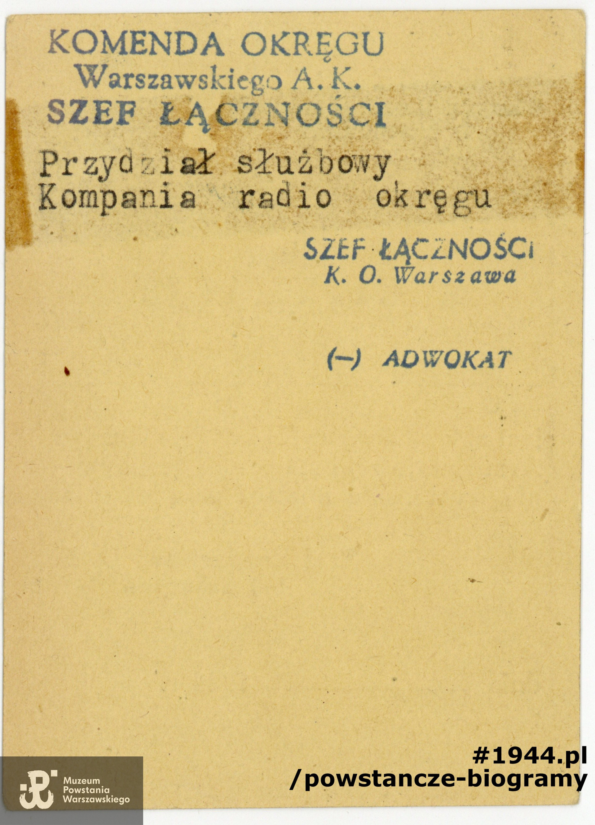 Z archiwum rodzinnego córki, p. Joanny Brejnak