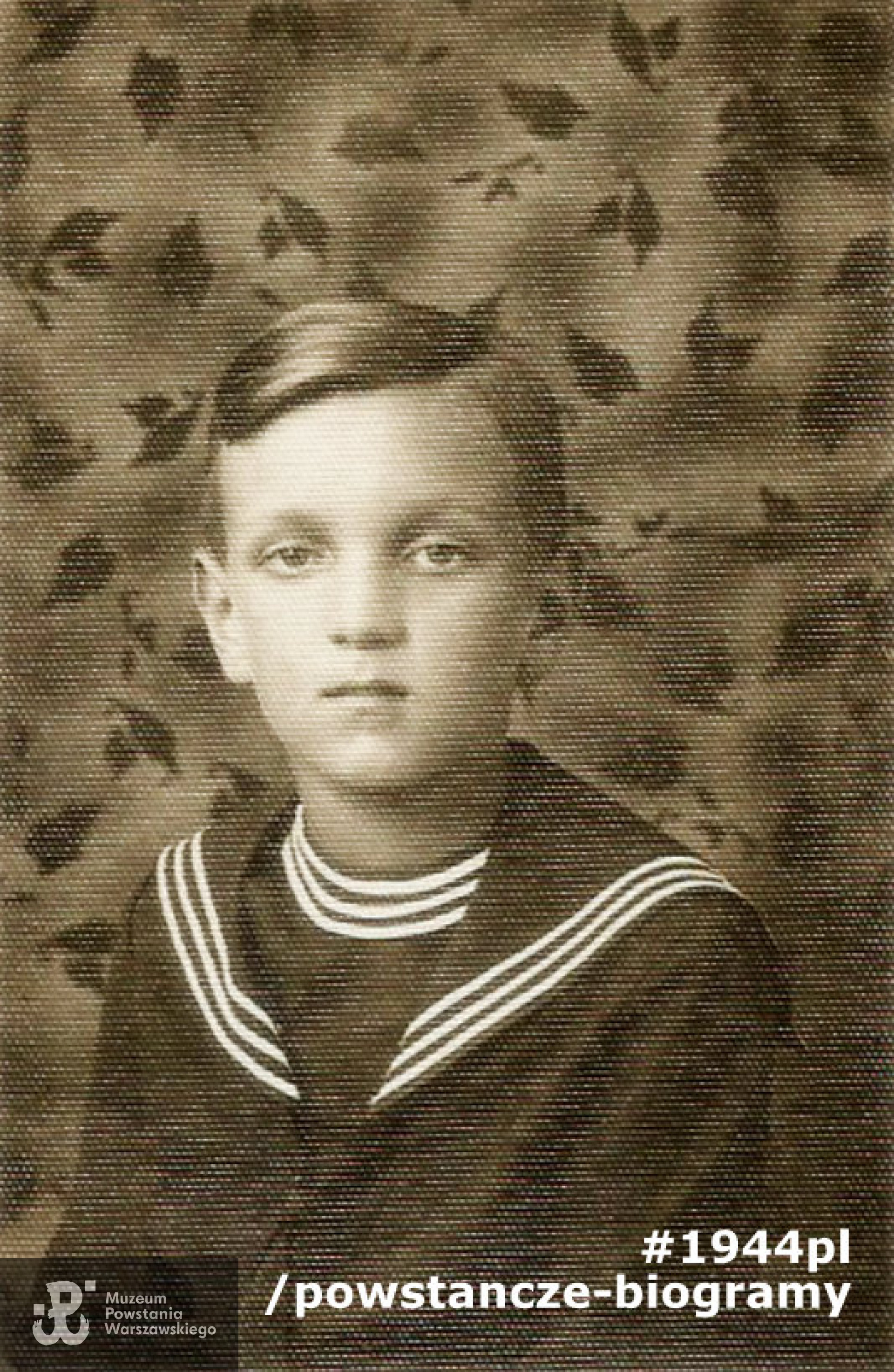 Tadeusz Kolendowicz - fotografia portretowa z okresu dzieciństwa. Fot. ze zbiorów rodzinnych, udostępniona przez p. Ewę Kolendowicz