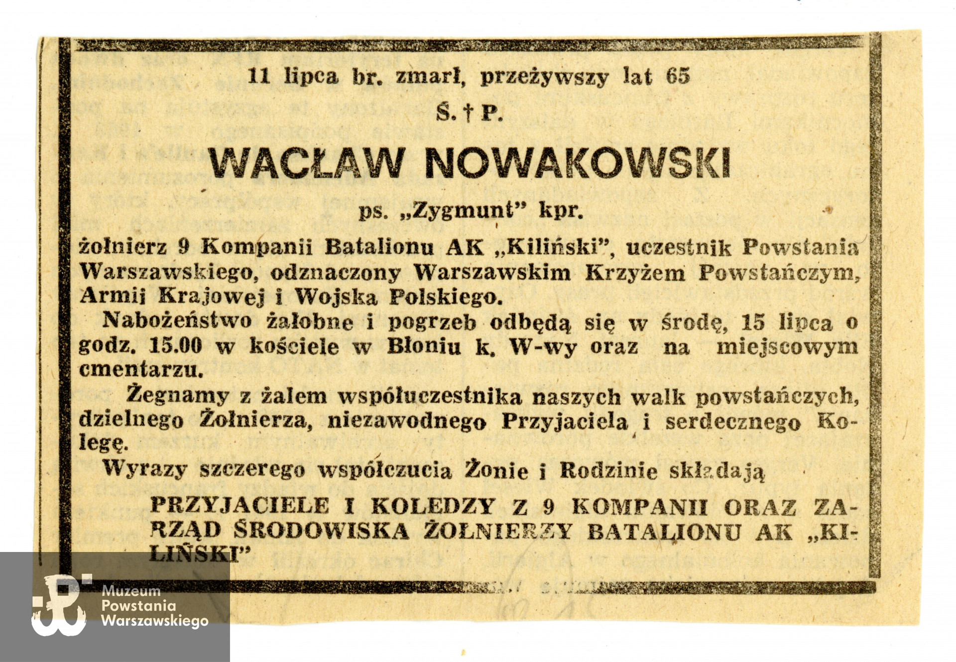  Ze zbiorów rodzinnych. Do wykonania skanu udostępniły  Elżbieta i Jolanta Wolańczyk, wnuczki