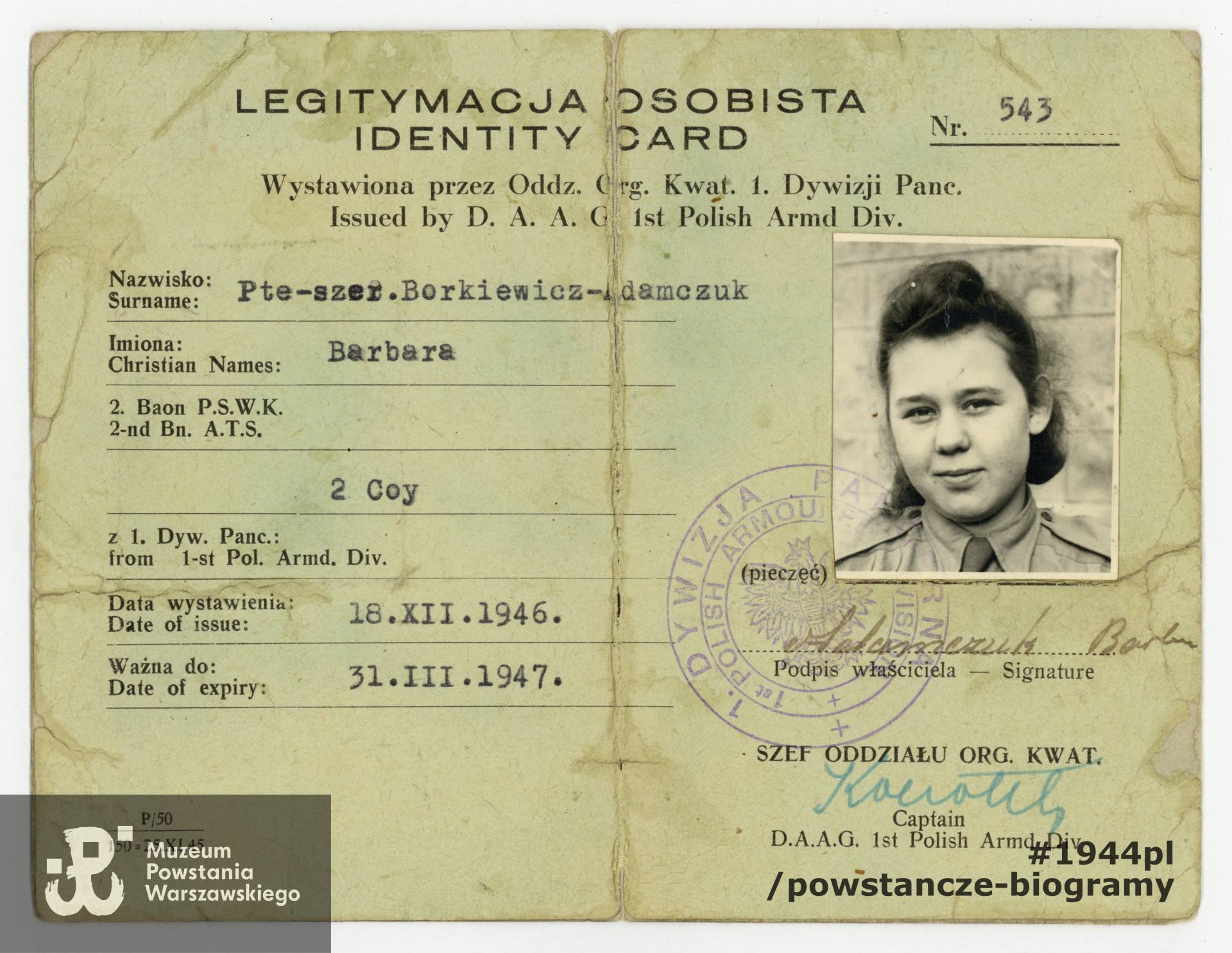 Z archiwum rodzinnego syna, udostępnili p. Marek i p. Marcin Adamczukowie