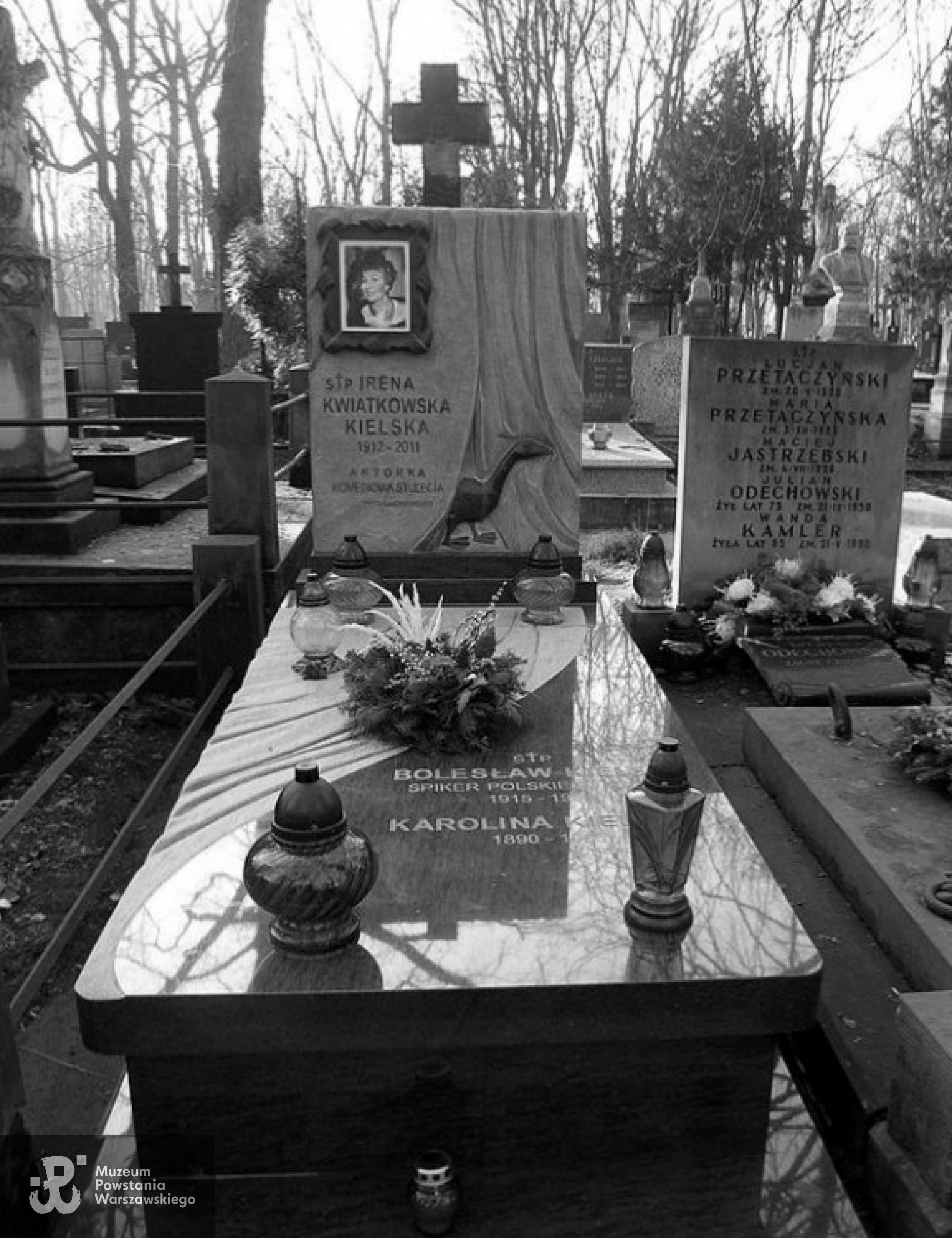 Grób Ireny Kwiatkowskiej na warszawskich Powązkach.