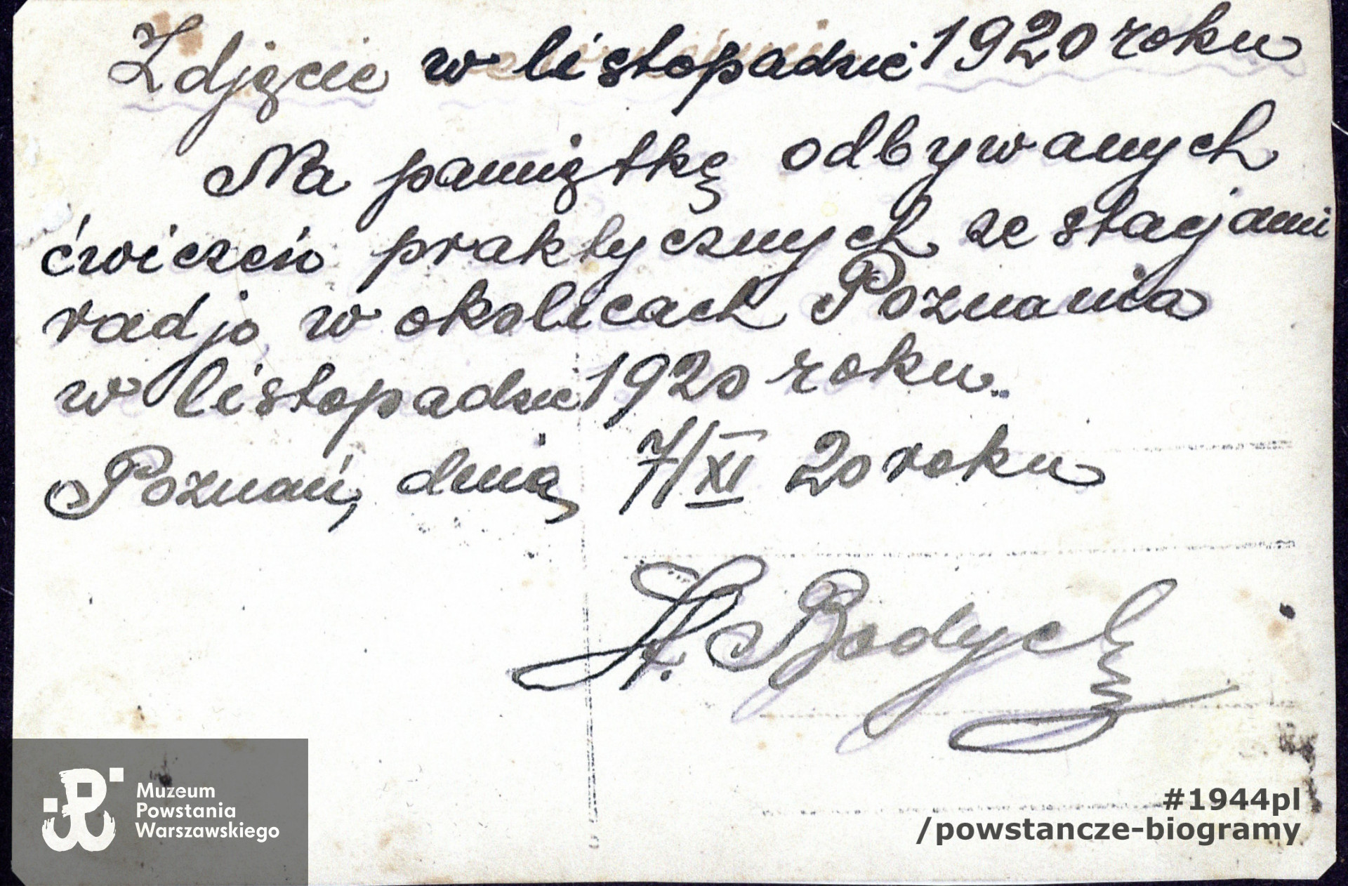 Ze zbiorów rodzinnych, udostępnił p. Tomasz Bodych, wnuk ppor. Stanisława Bodycha ps. Rawicz