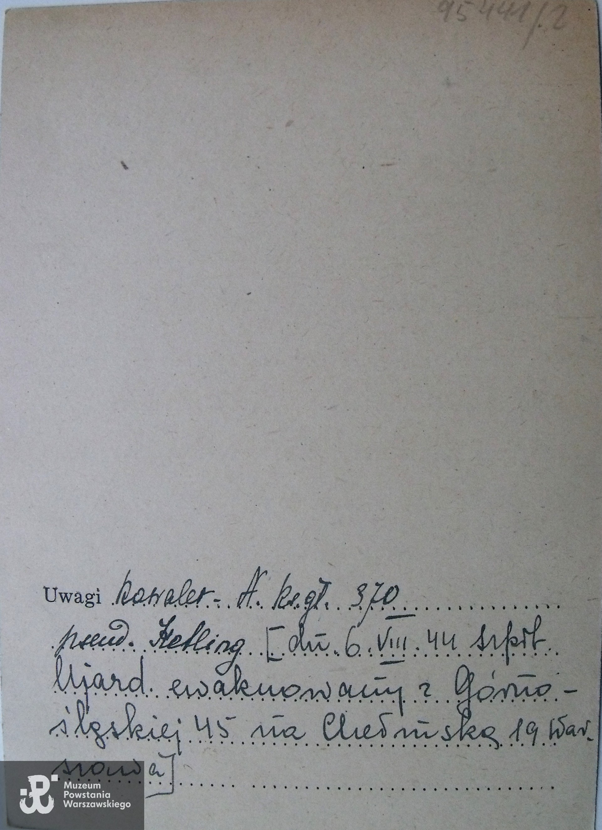 Polski Czerwony Krzyż - kartoteka